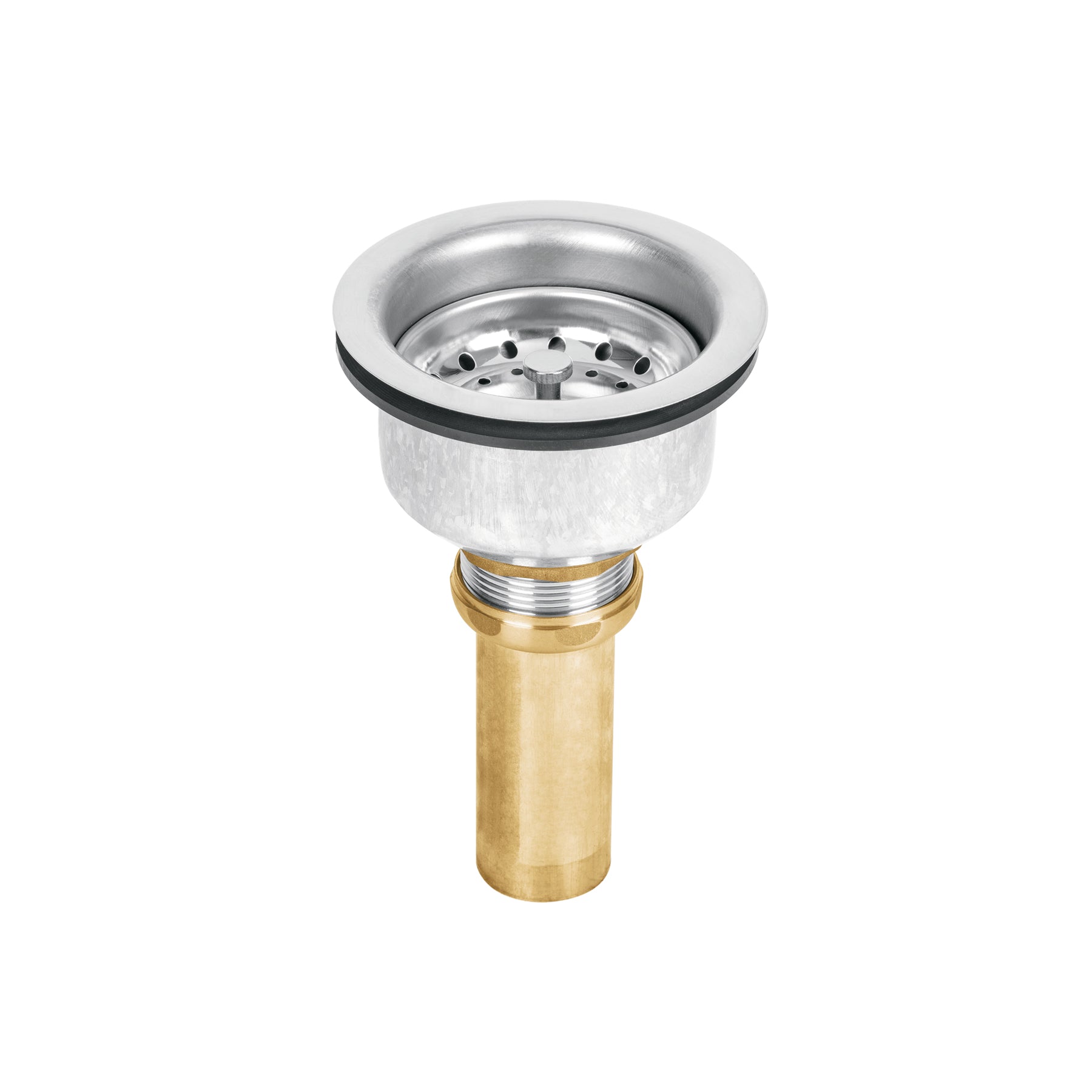 Contracanasta 3-1/2" inox, instala-fácil, tubo latón, FOSET