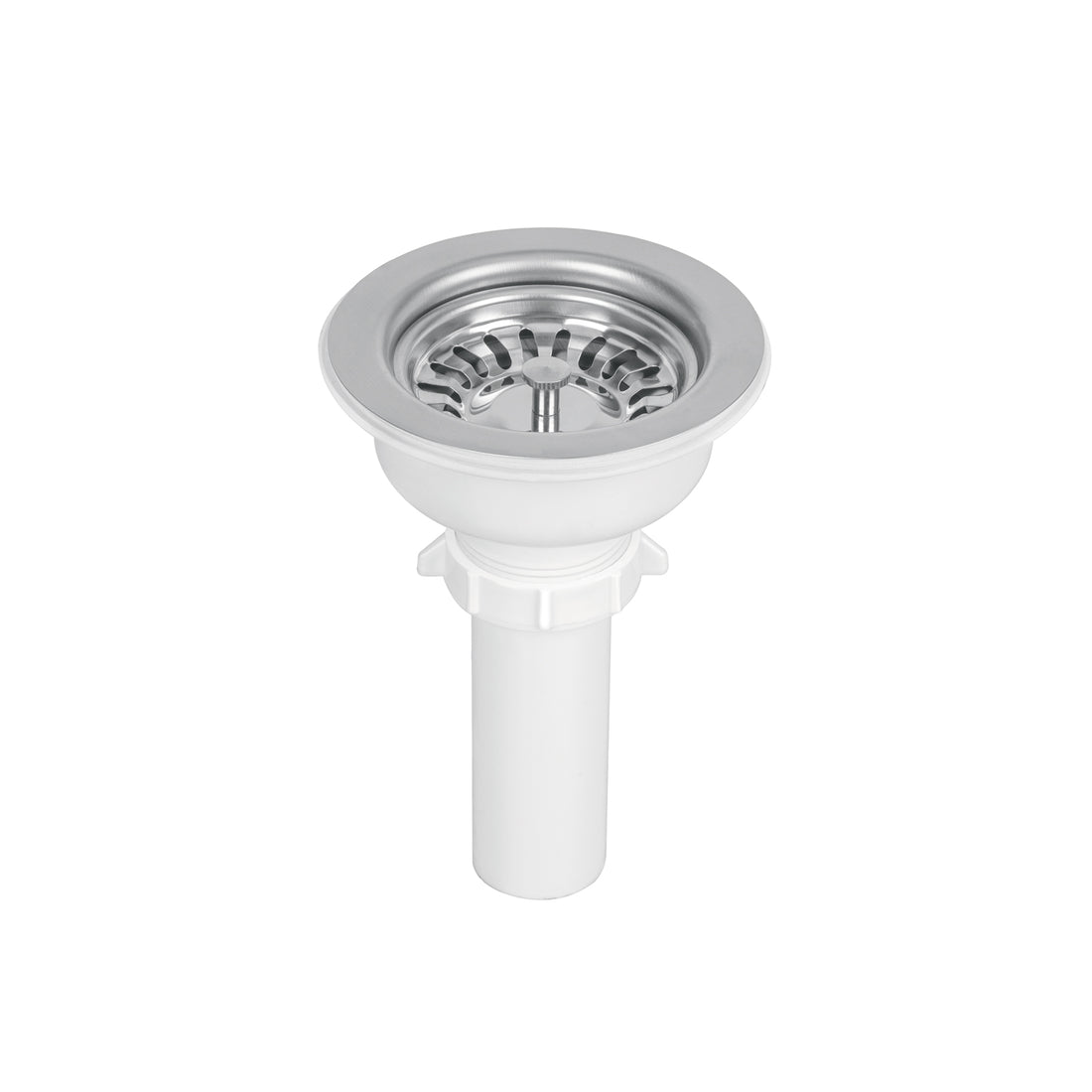 Contracanasta 3-1/2" inox, instala-fácil, tubo plást, FOSET