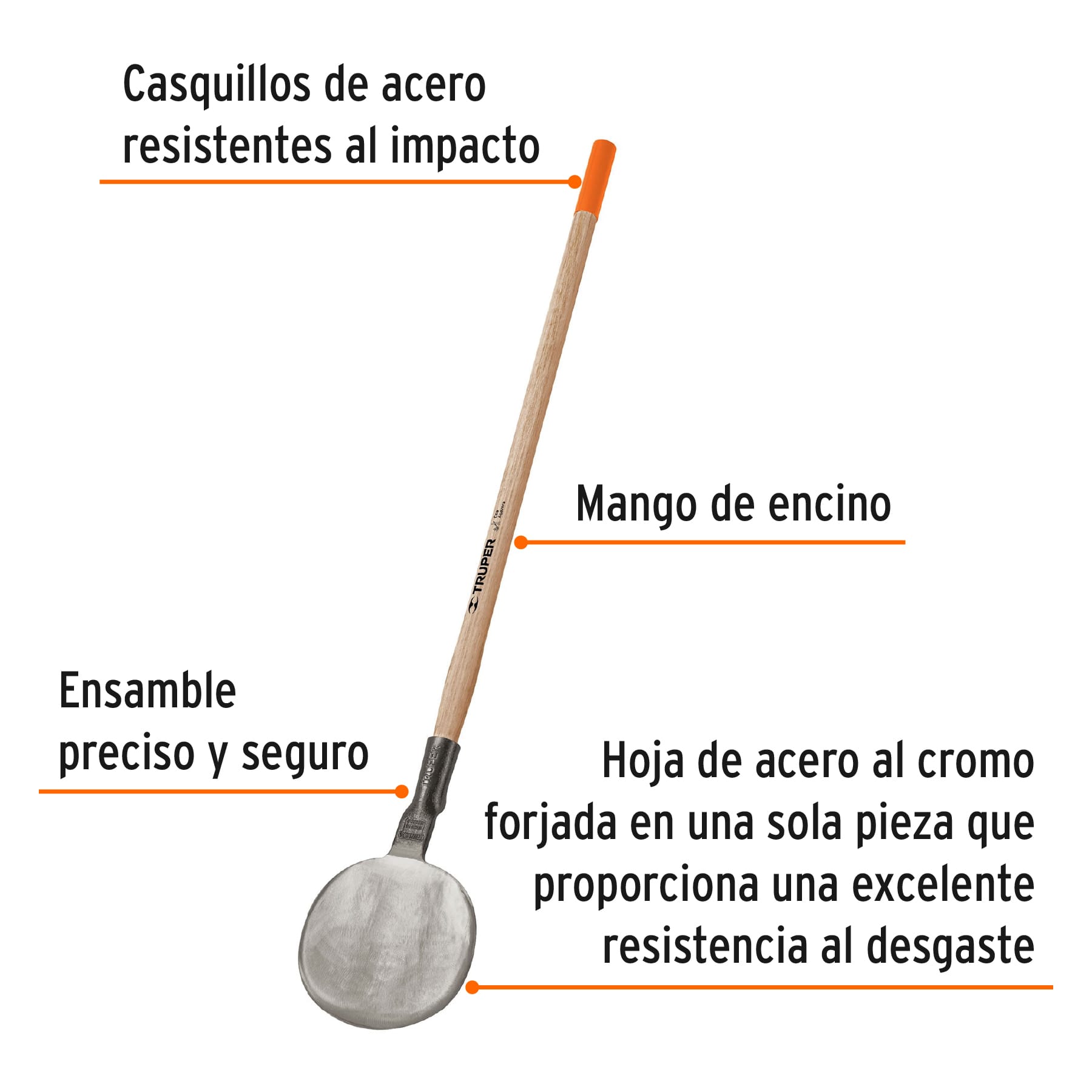 Coa agavera con mango de madera de 42", TRUPER