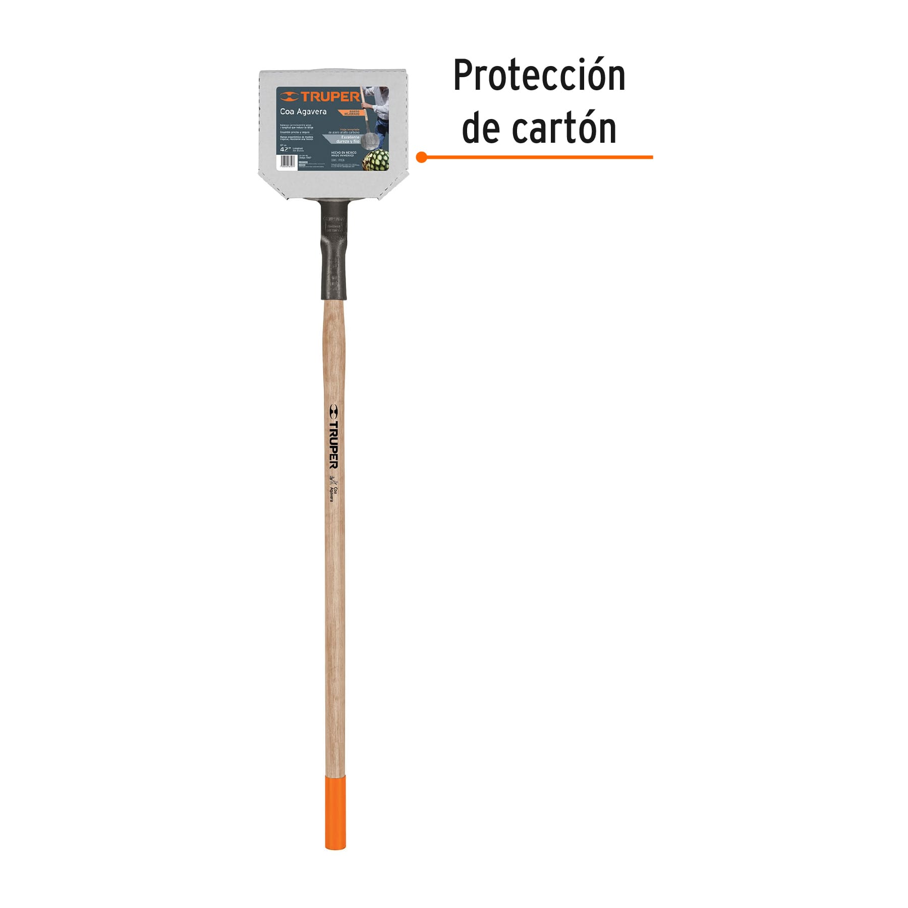 Coa agavera con mango de madera de 42", TRUPER