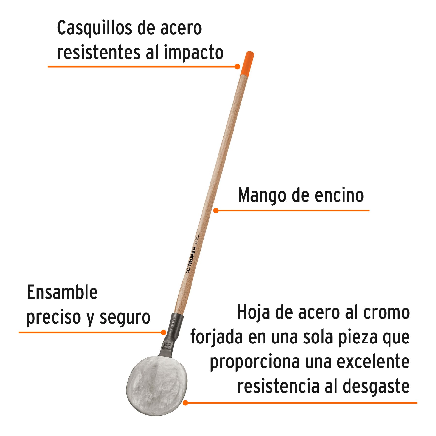 Coa agavera con mango de madera de 54", TRUPER