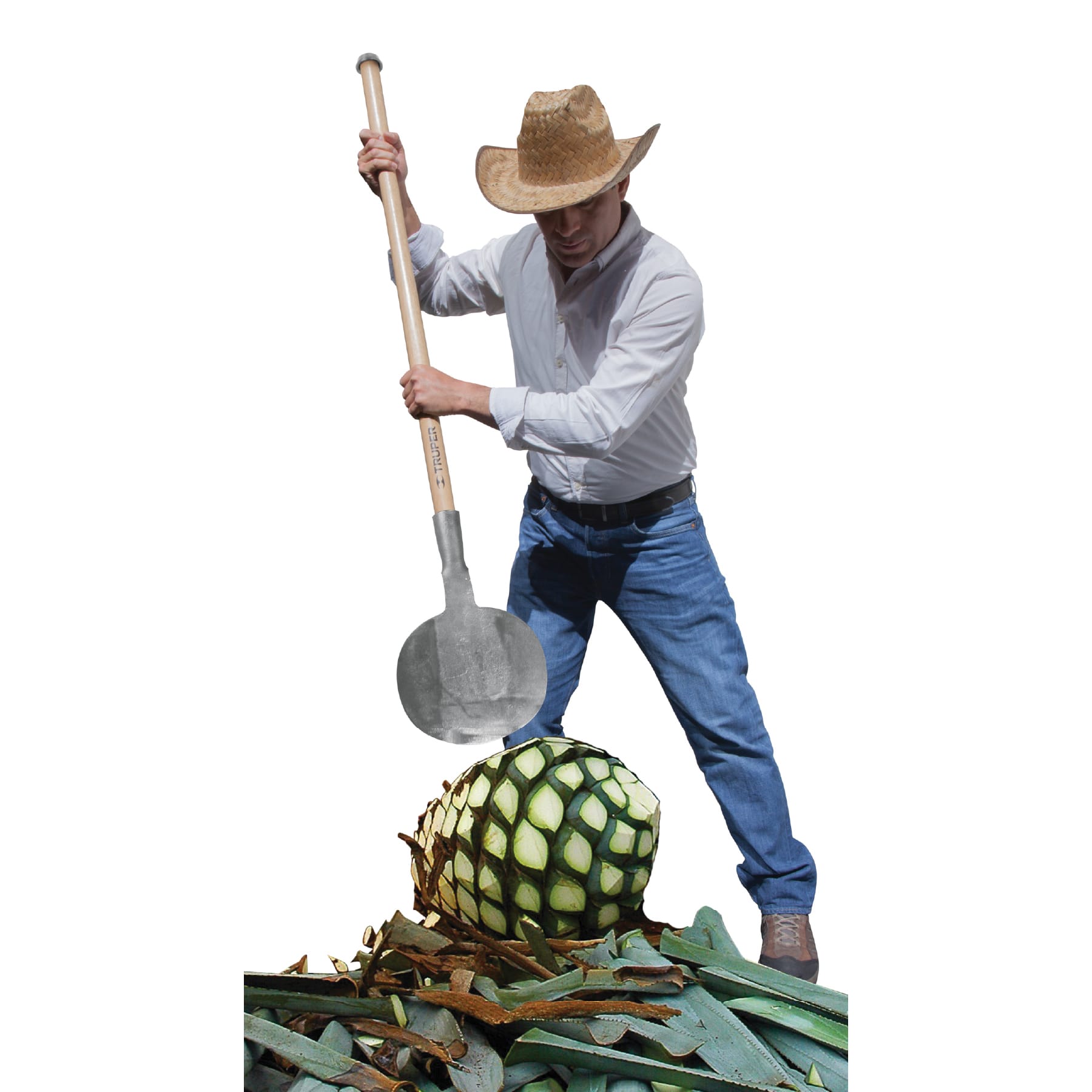 Coa agavera con mango de madera de 54", TRUPER