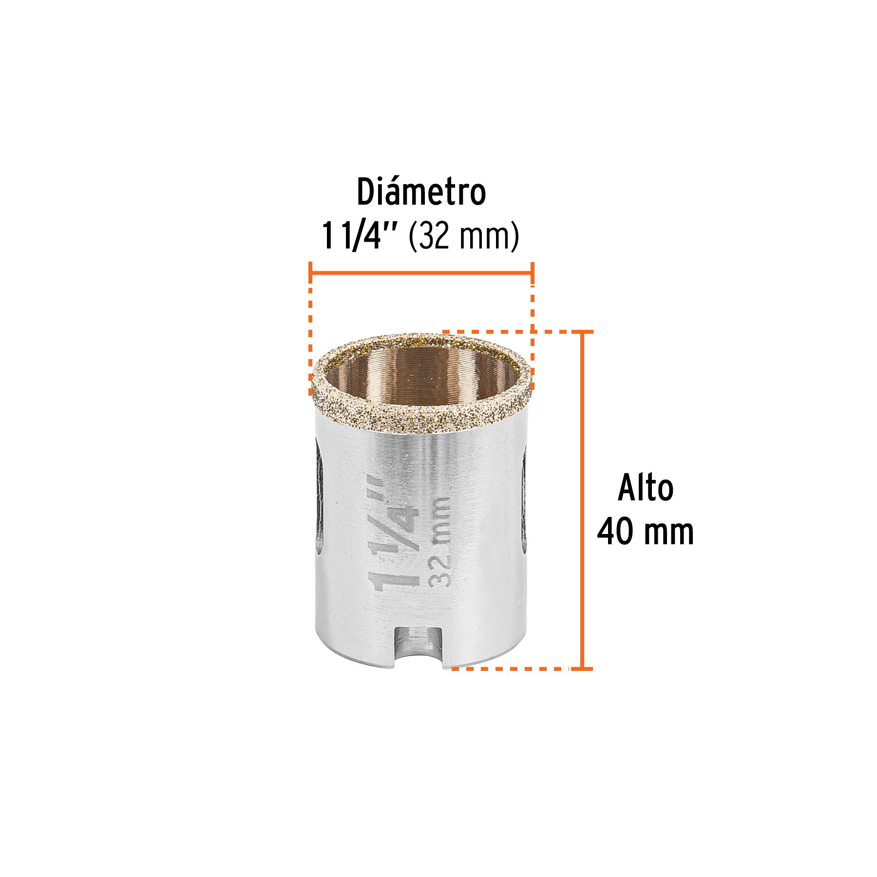 Brocasierra diamante 1-1/4" borde continuo, TRUPER