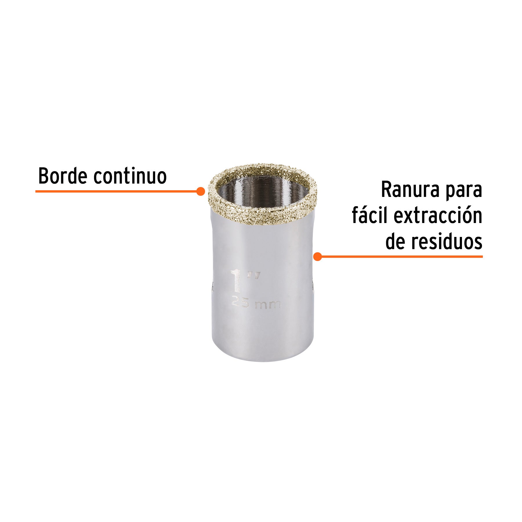 Brocasierra diamante 1" borde continuo, TRUPER