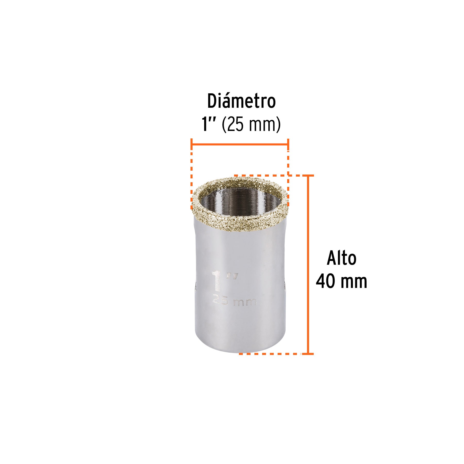 Brocasierra diamante 1" borde continuo, TRUPER