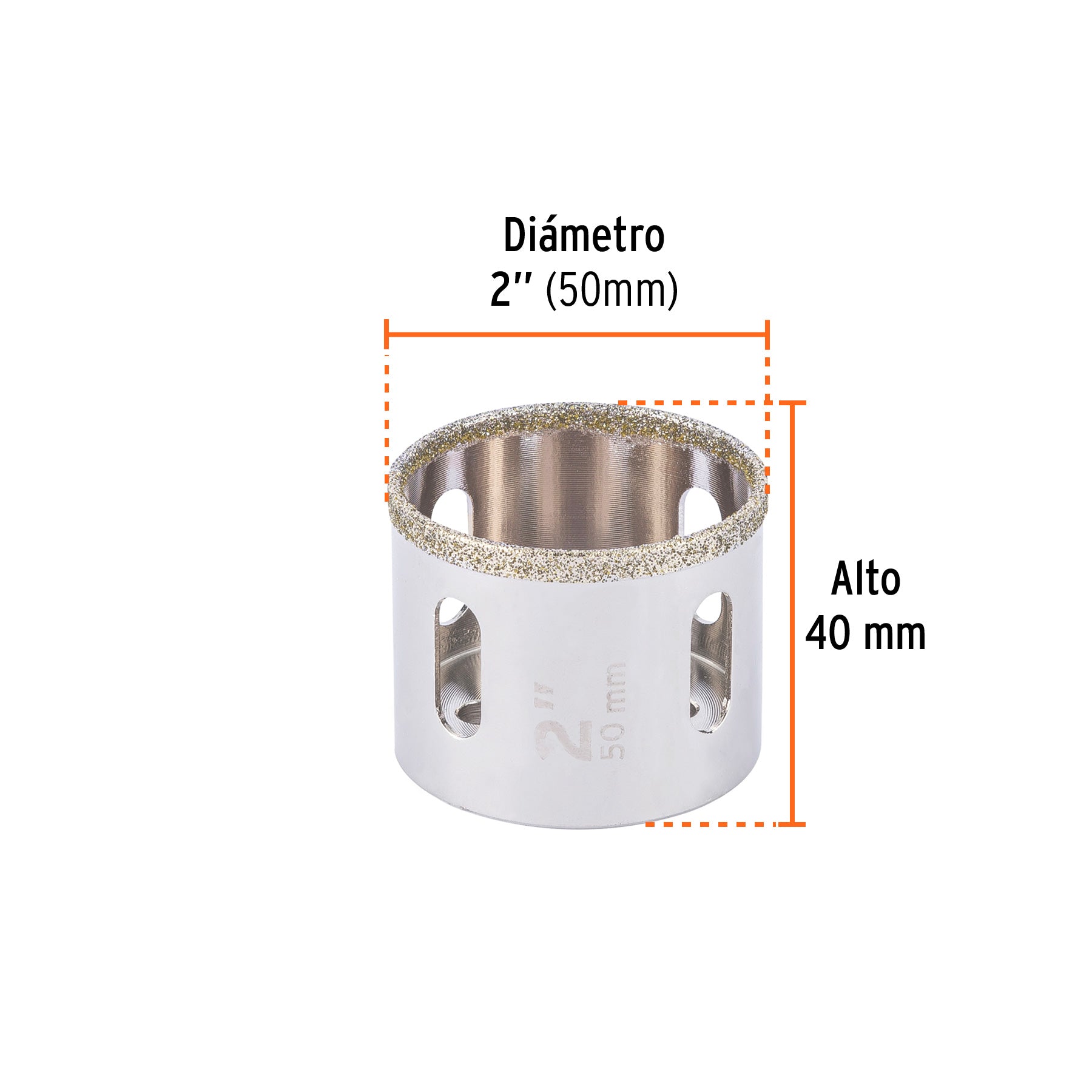 Brocasierra diamante 2" borde continuo, TRUPER