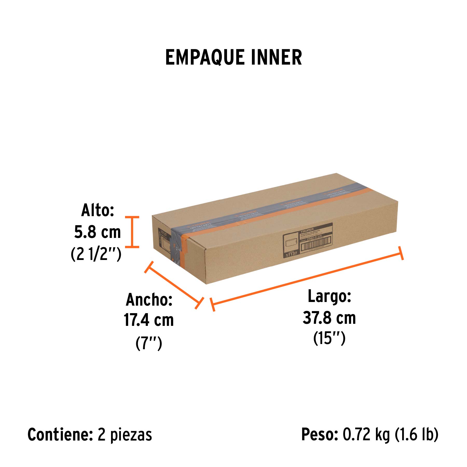 Brocasierra diamante 3-1/4" borde continuo, TRUPER - Empaque