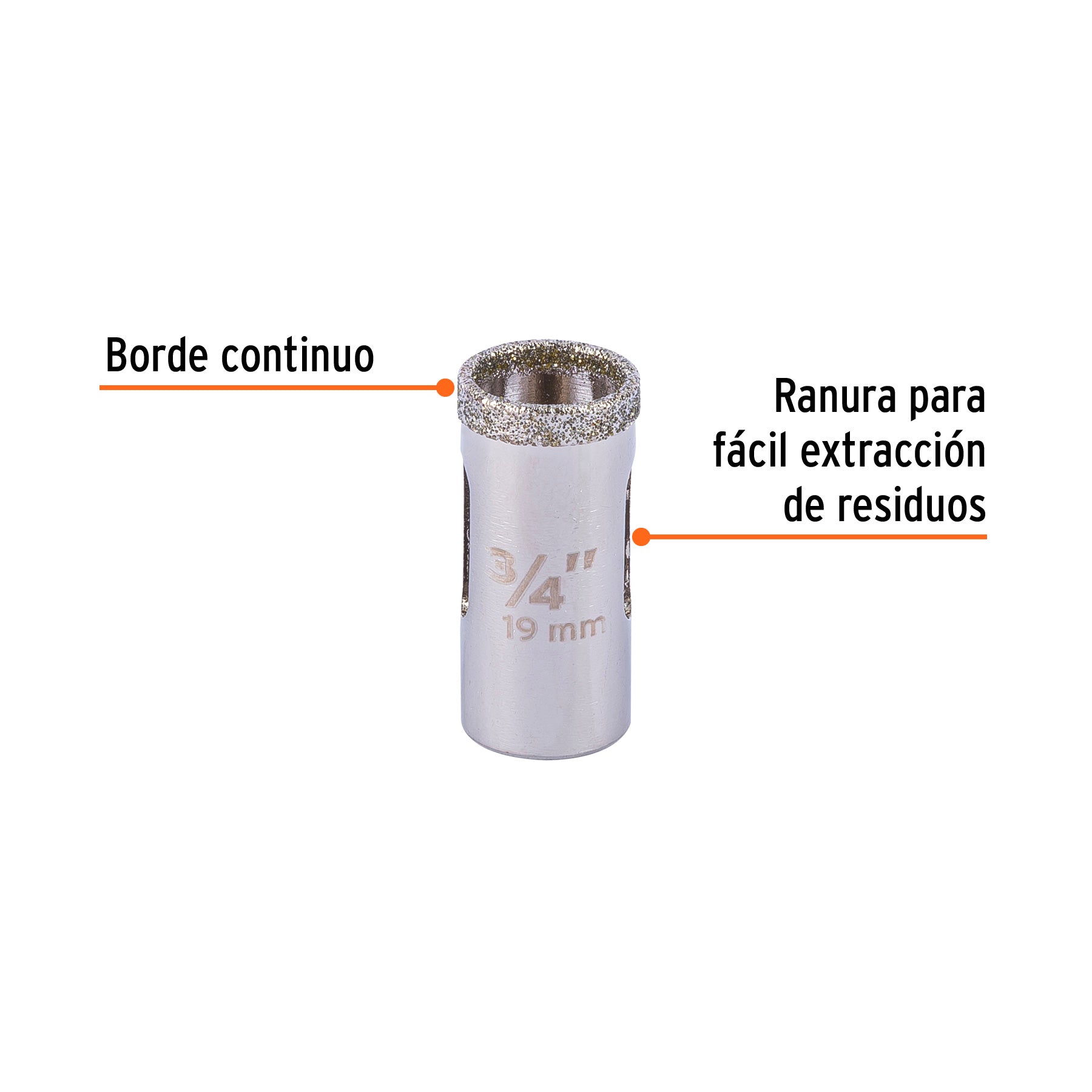 Brocasierra diamante 3/4" borde continuo, TRUPER