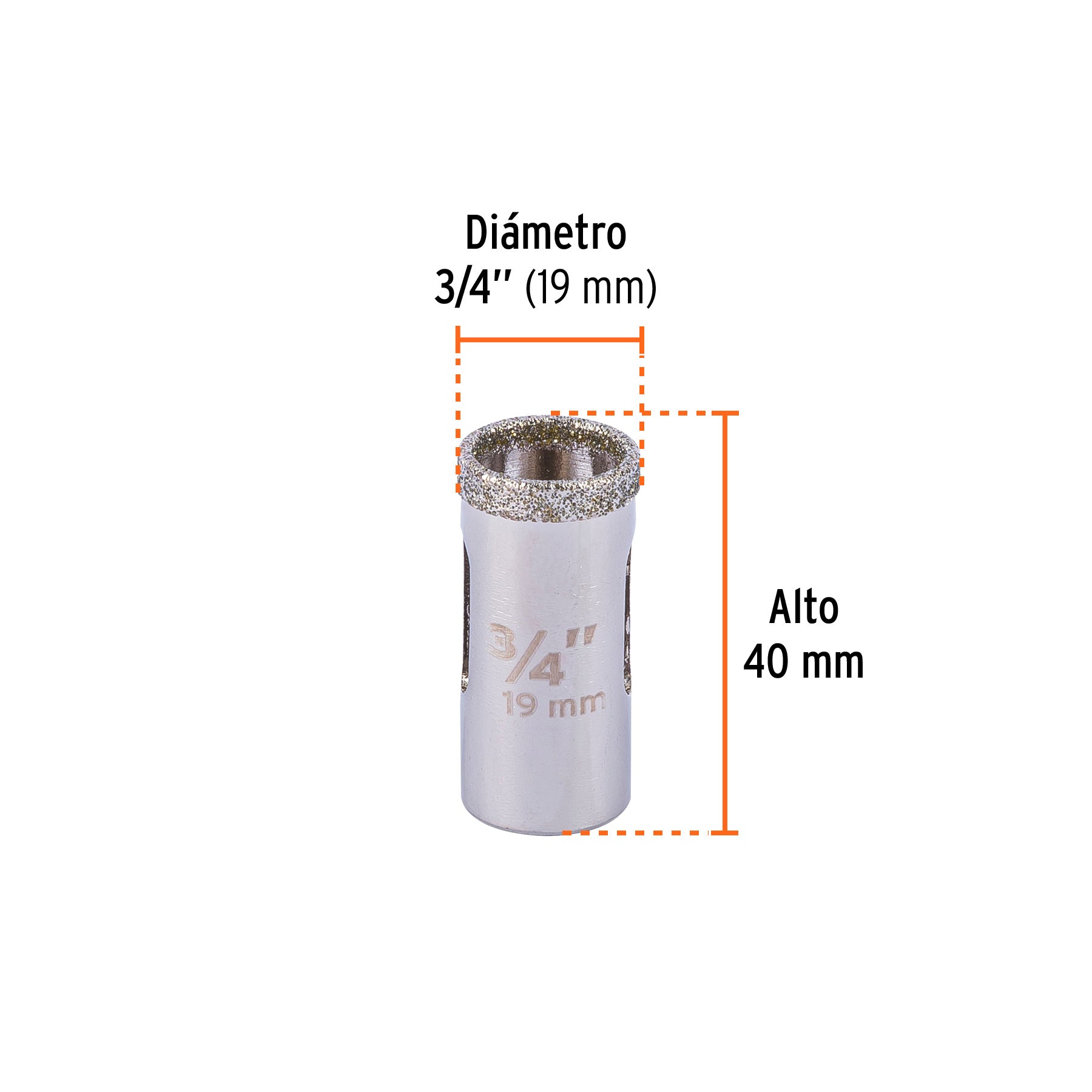 Brocasierra diamante 3/4" borde continuo, TRUPER