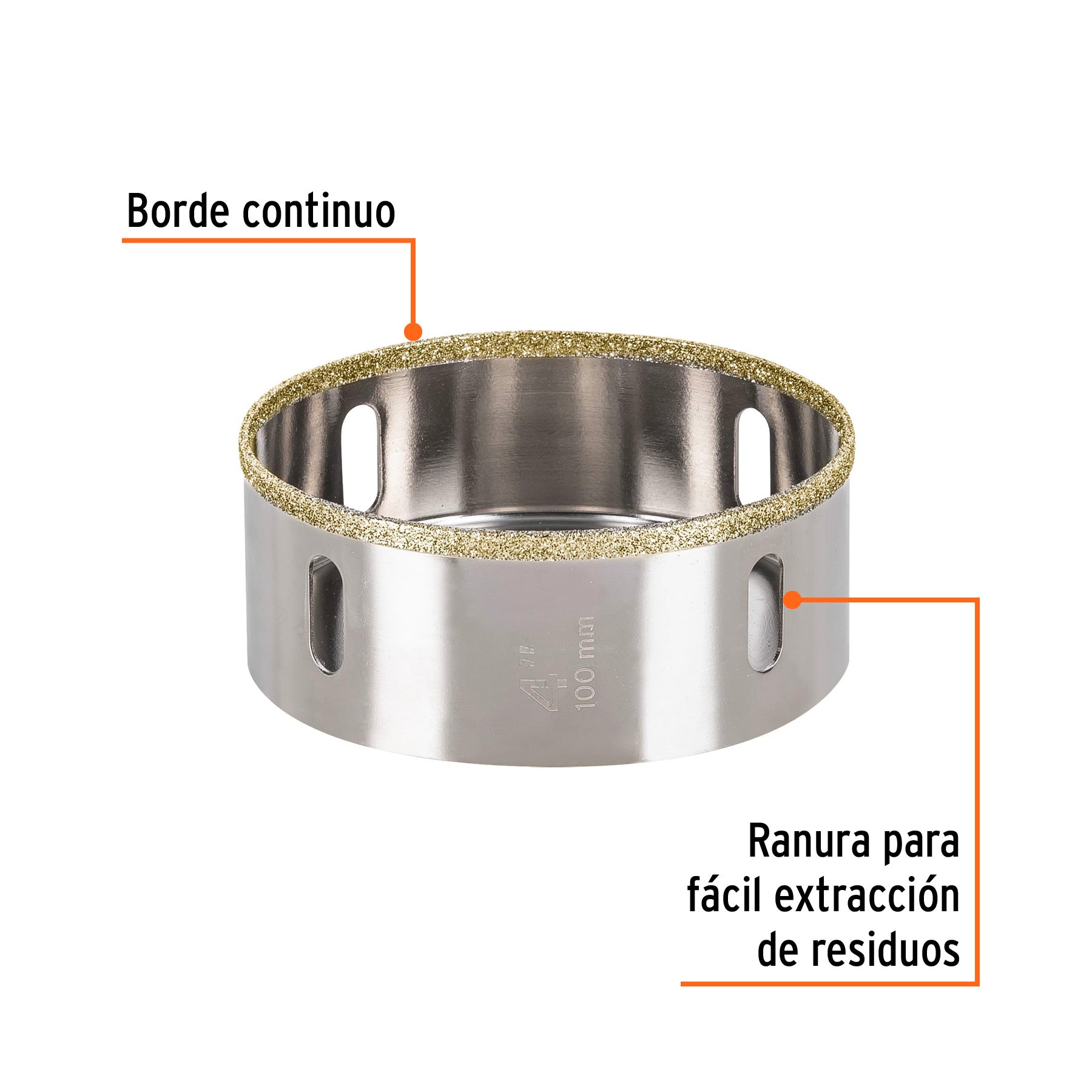 Brocasierra diamante 4" borde continuo, TRUPER