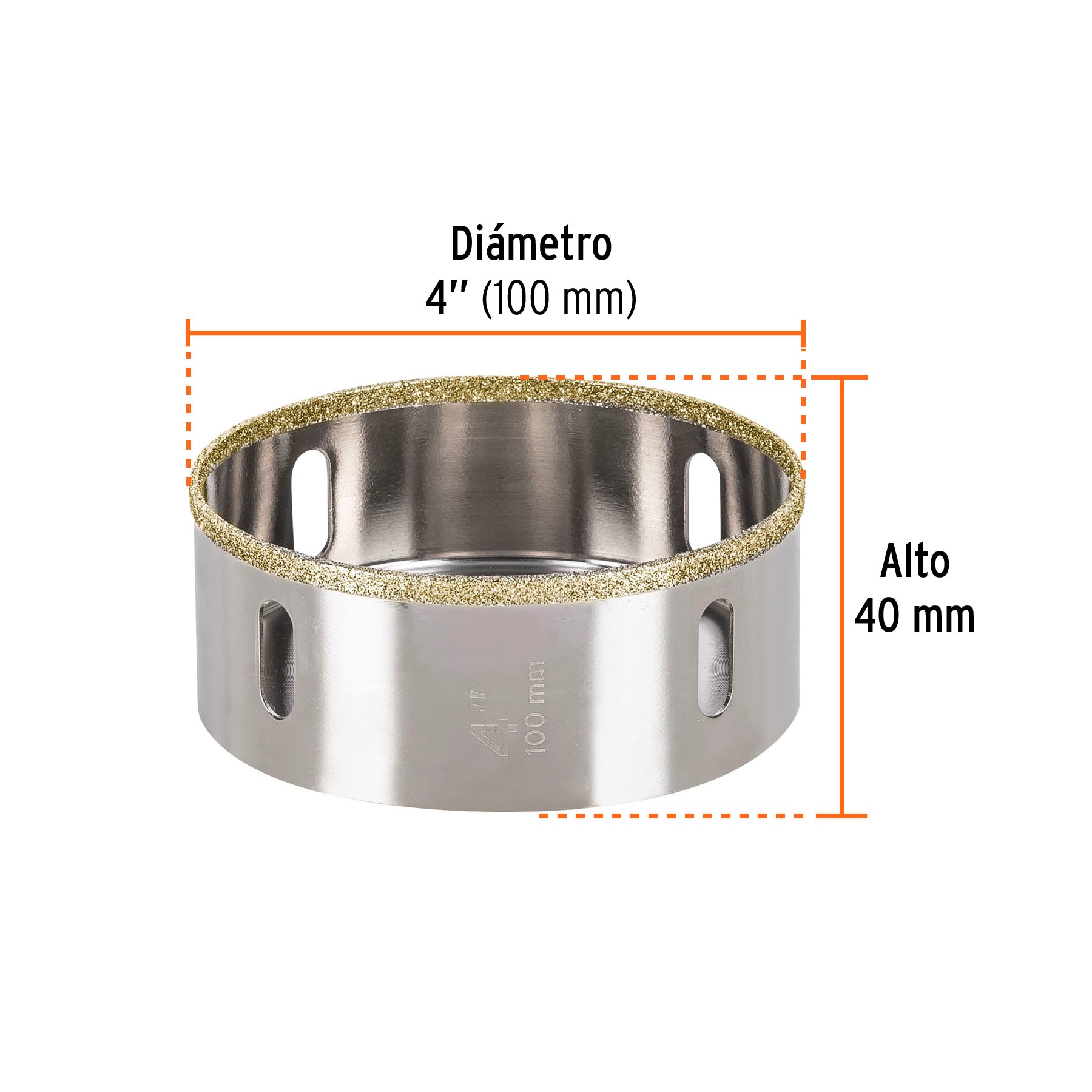 Brocasierra diamante 4" borde continuo, TRUPER