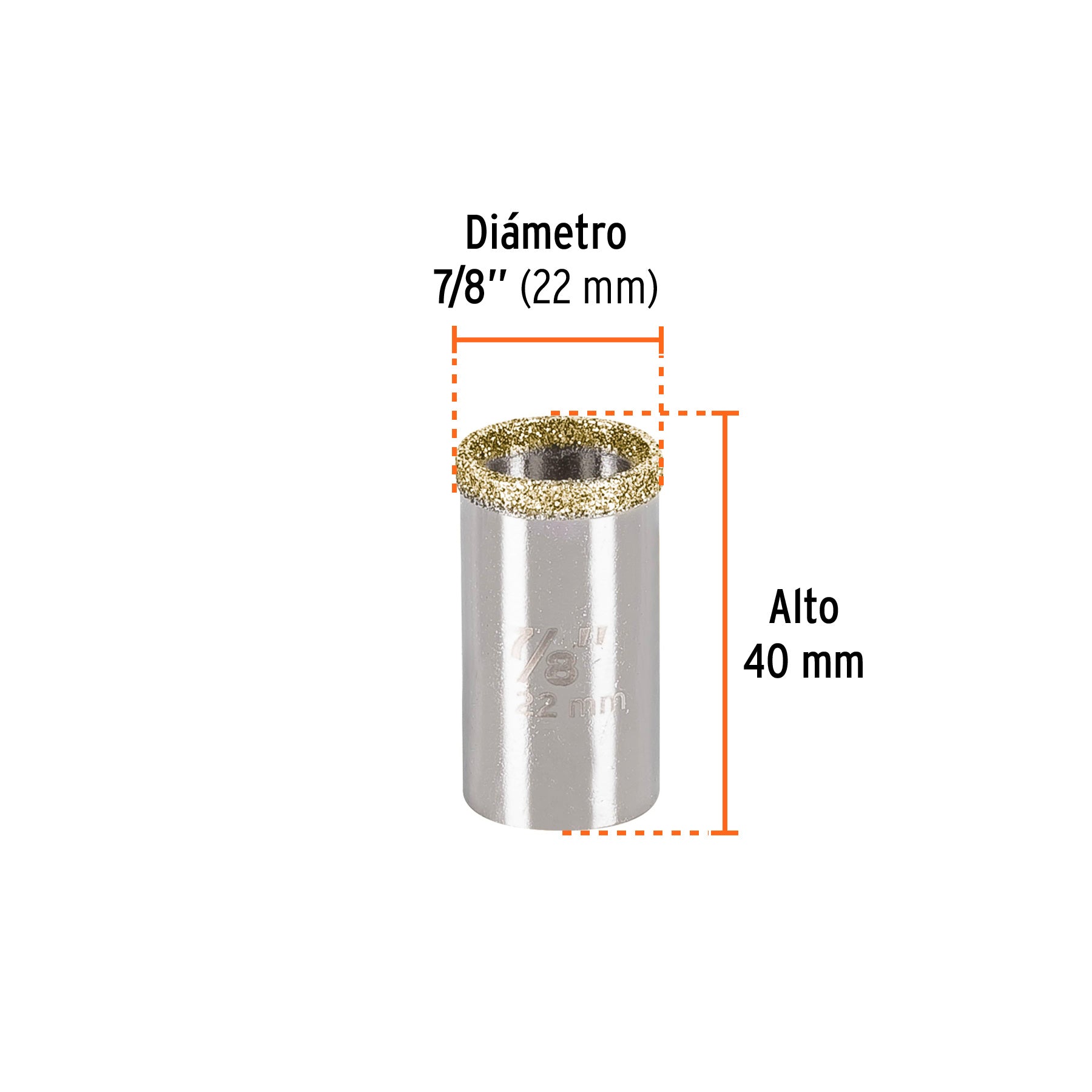 Brocasierra diamante 7/8" borde continuo, TRUPER