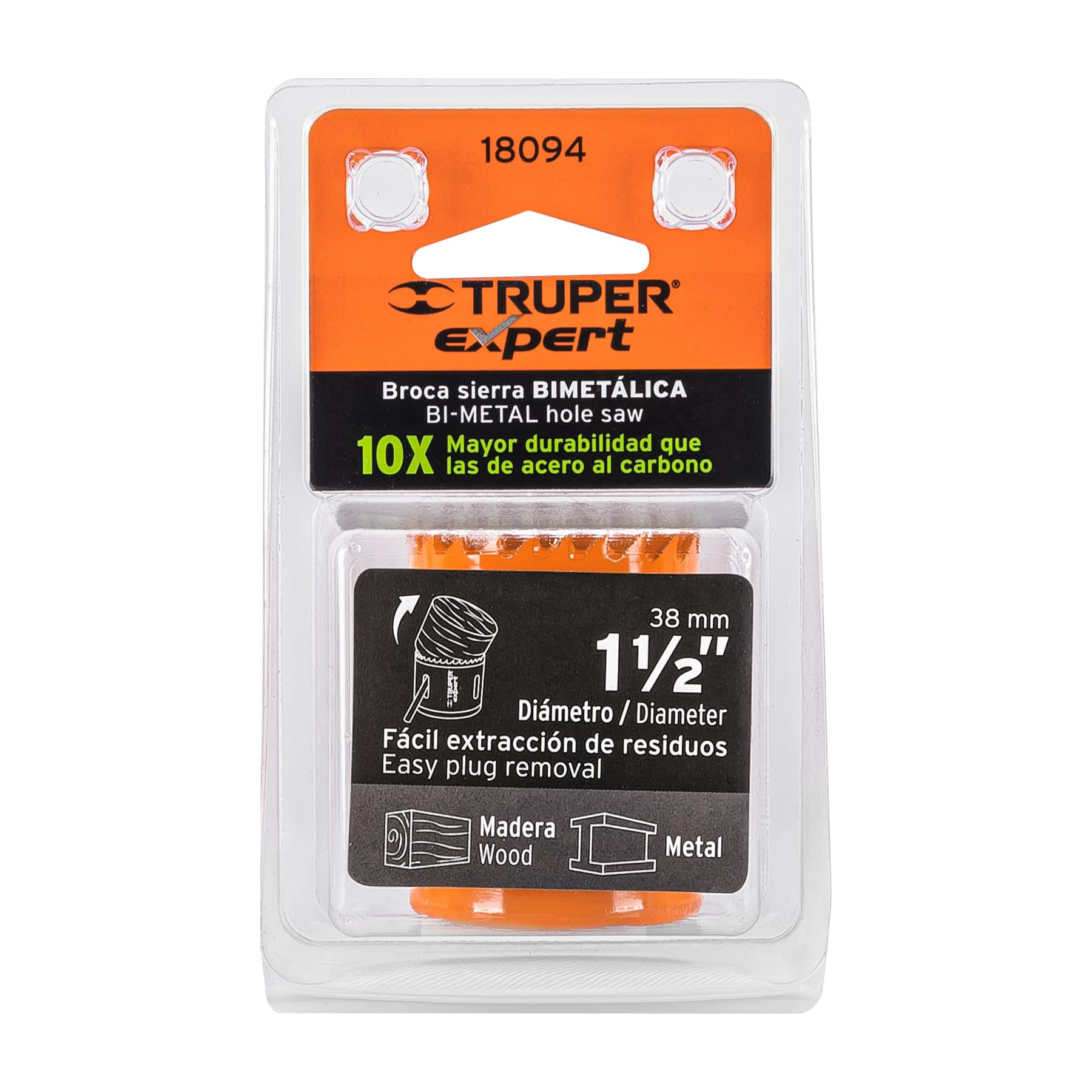 Brocasierra bimetálica 1-1/2", TRUPER EXPERT