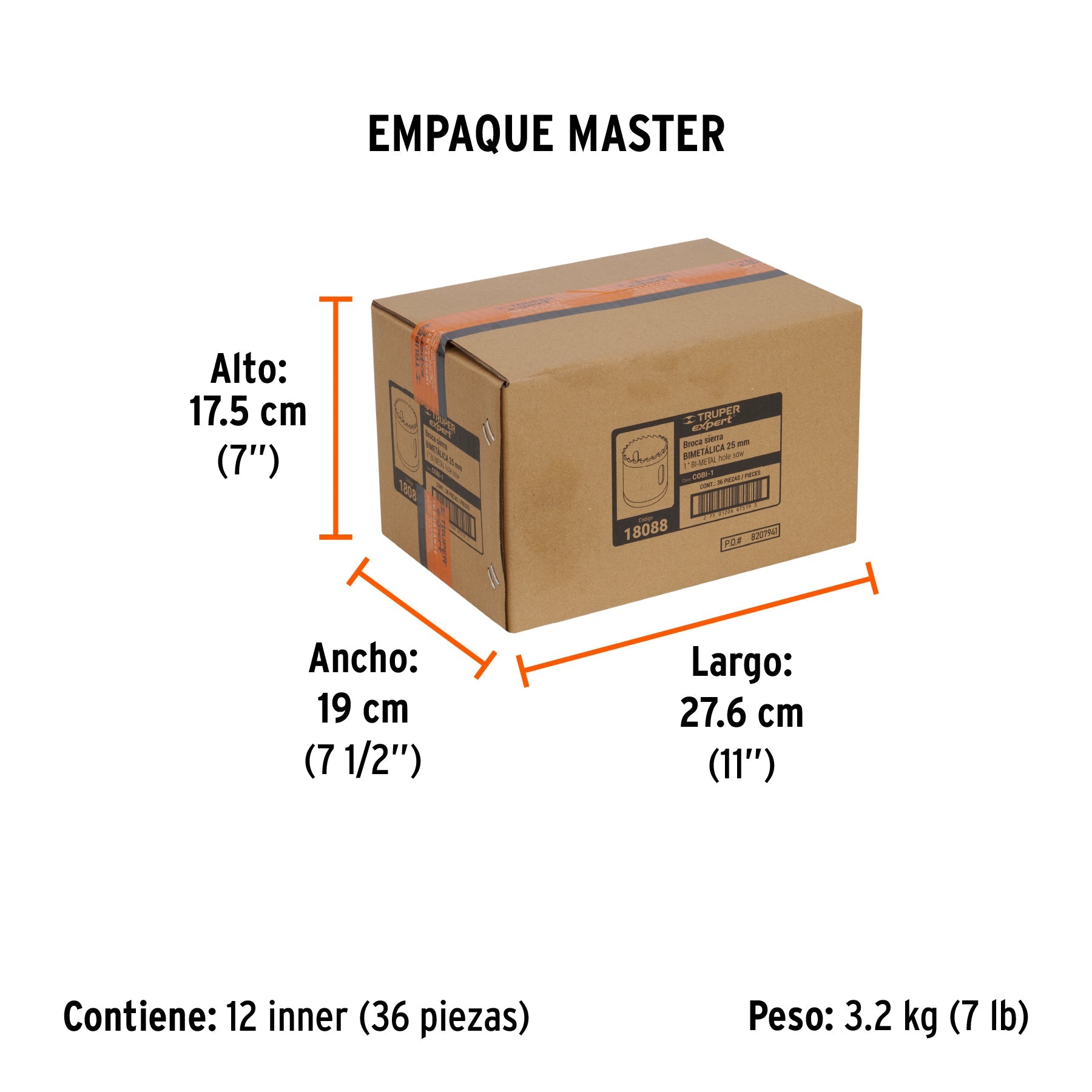 Brocasierra bimetálica 1", TRUPER EXPERT - Empaque
