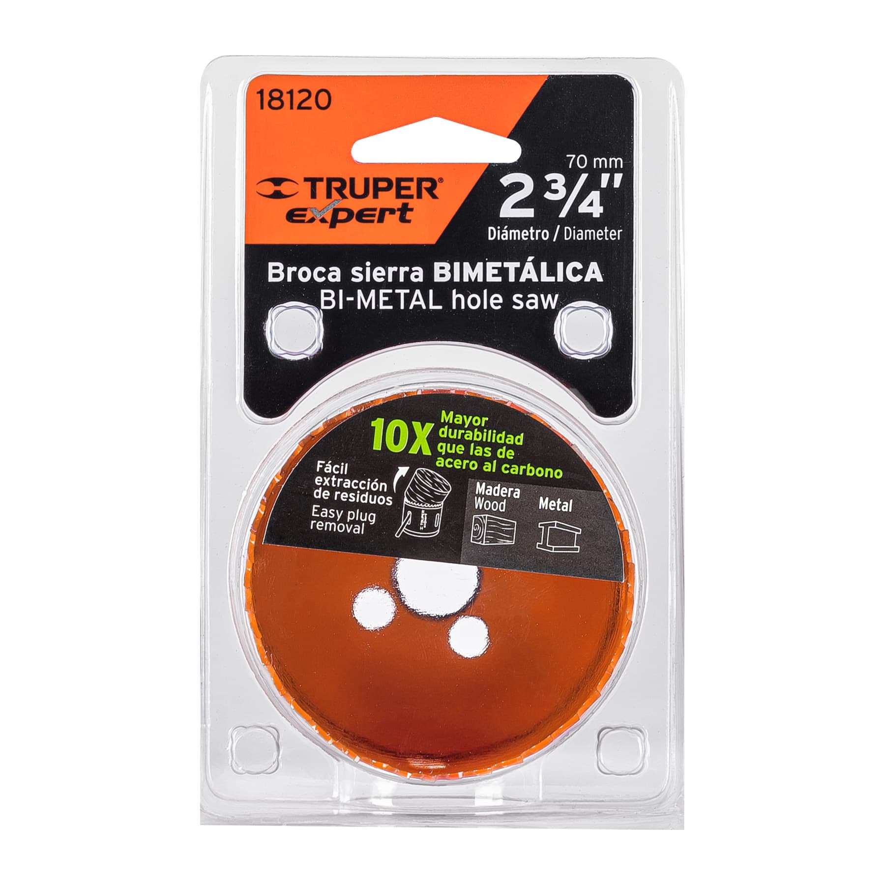 Brocasierra bimetálica 2-3/4", TRUPER EXPERT