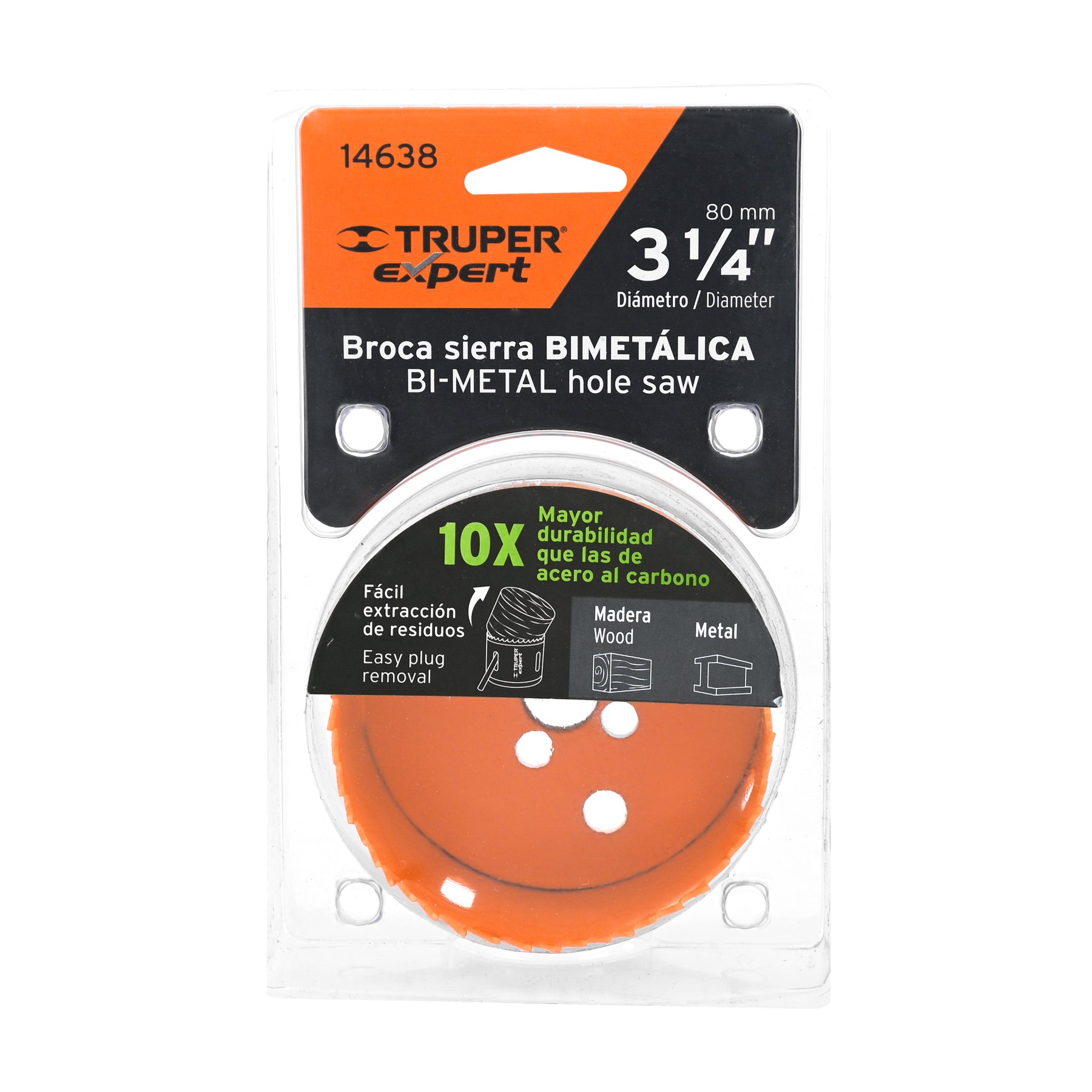 Brocasierra bimetálica 3-1/4", TRUPER EXPERT