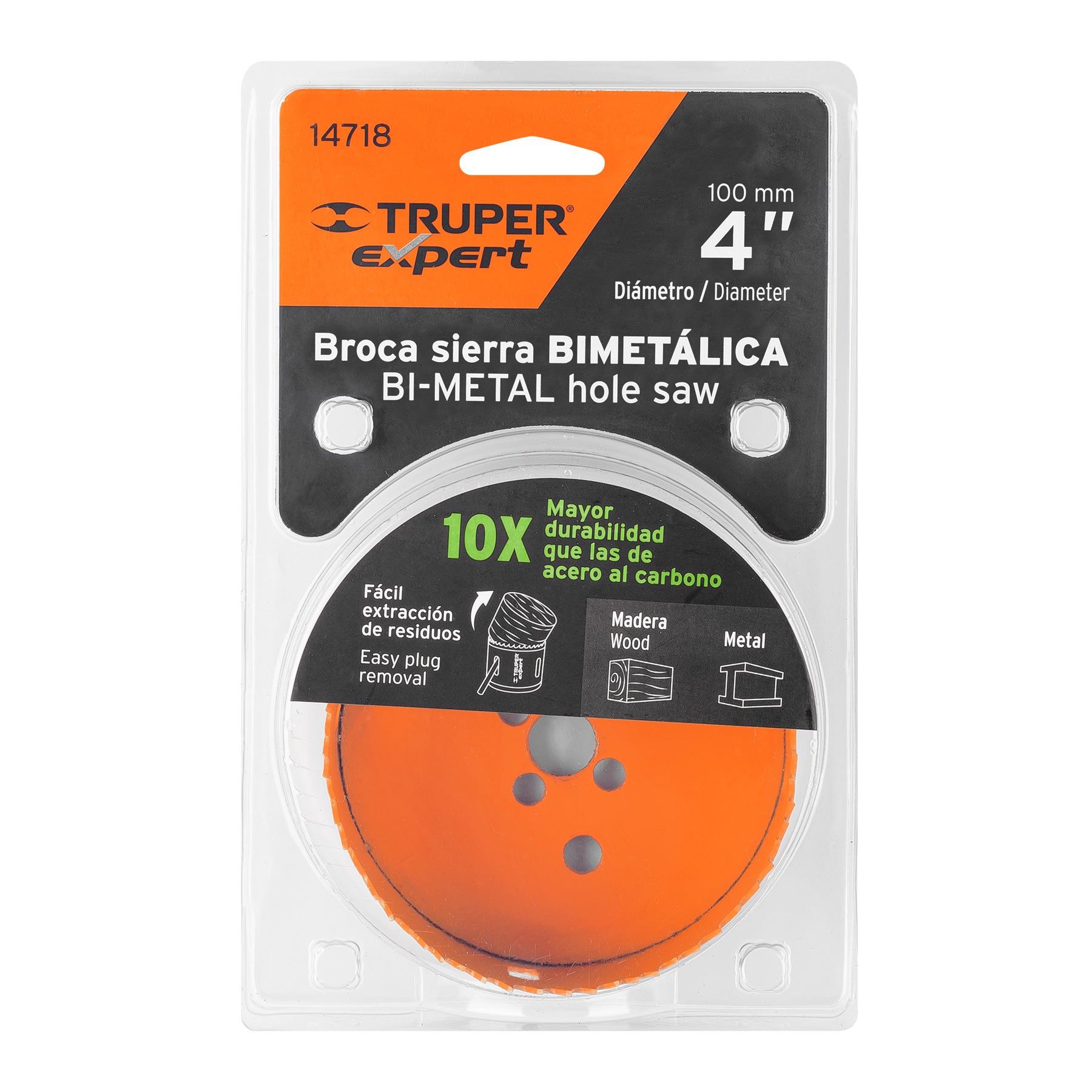Brocasierra bimetálica 4", TRUPER EXPERT