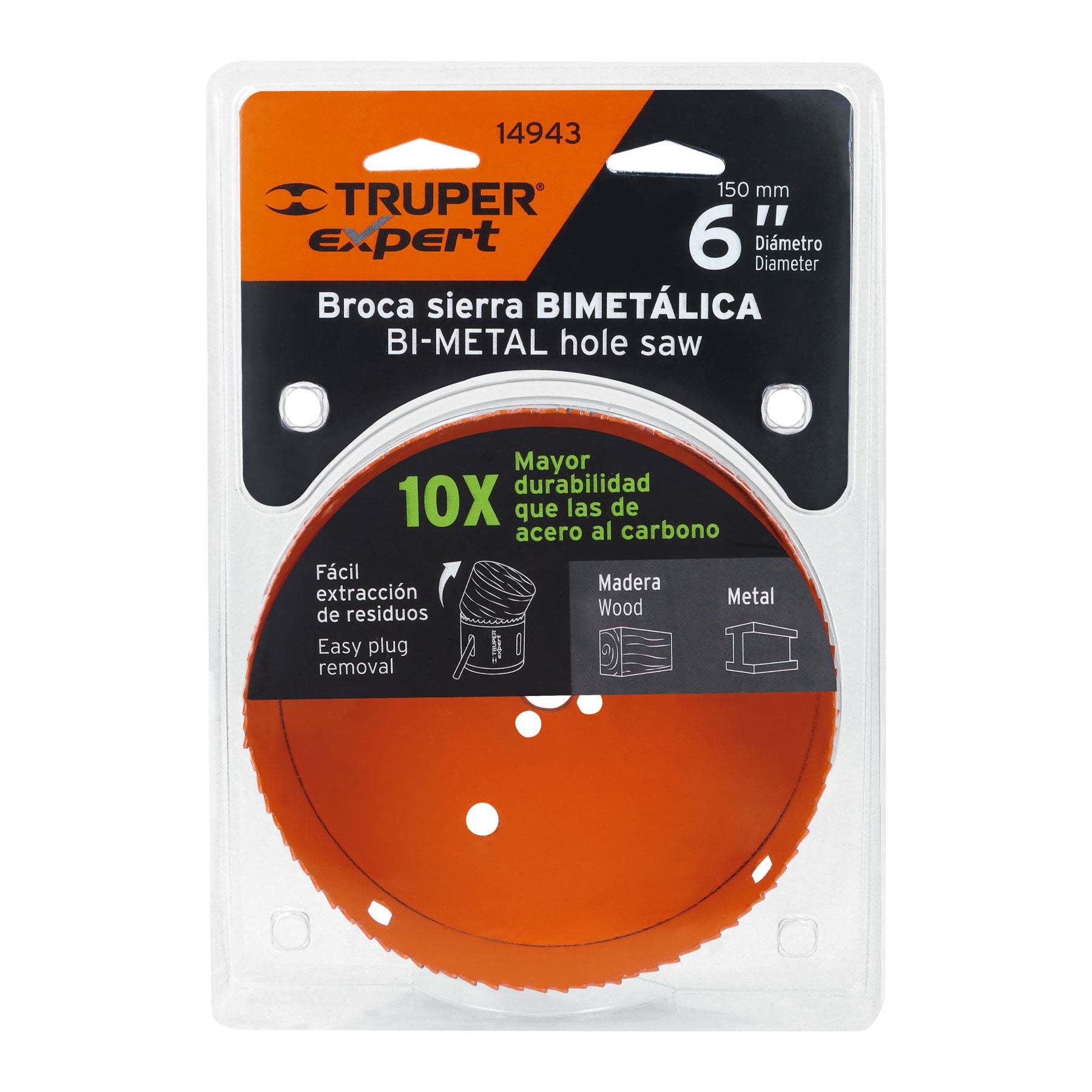 Brocasierra bimetálica 6", TRUPER EXPERT