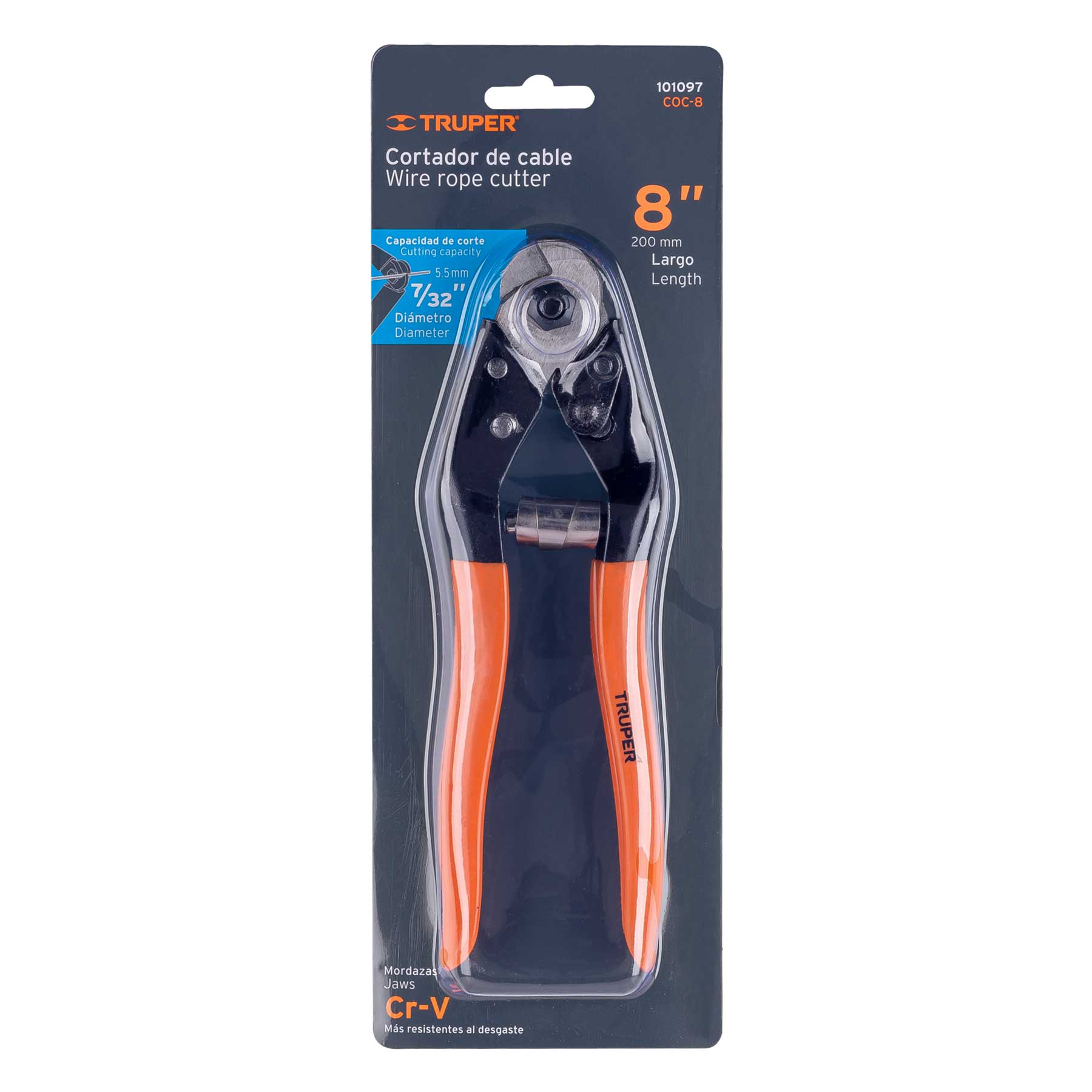Cortador de 8" de cable y alambre, TRUPER