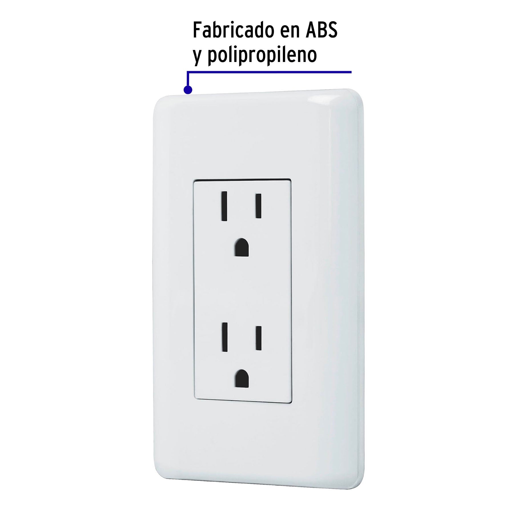 Contacto dúplex, 2 polos + tierra, VOLTECK BASIC