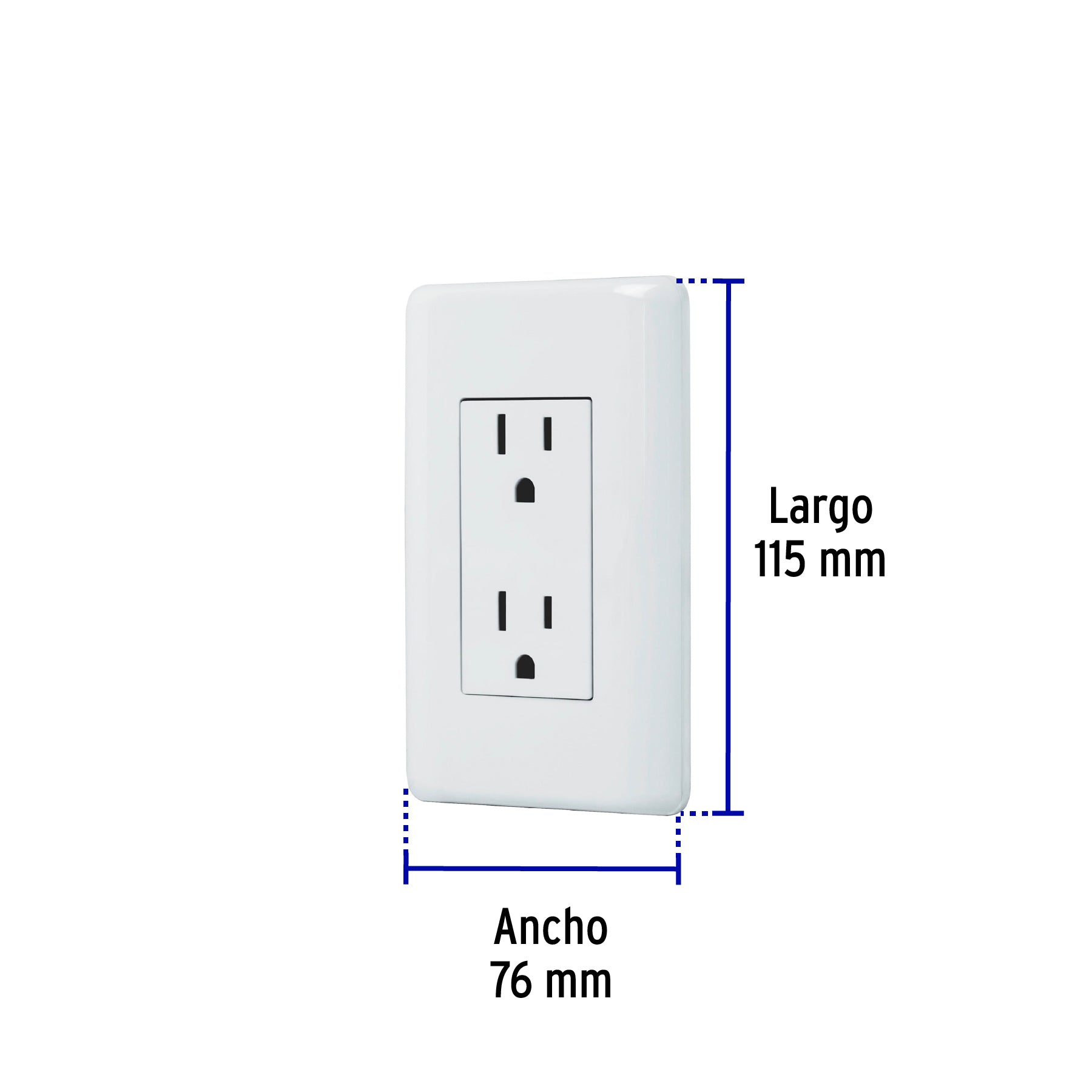 Contacto dúplex, 2 polos + tierra, VOLTECK BASIC