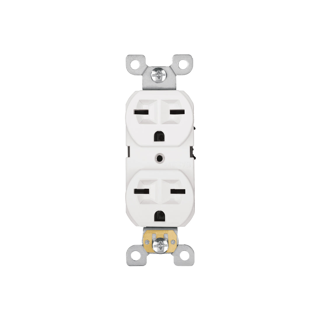 Contacto dúplex, cara de chino, Standard, blanco, VOLTECK