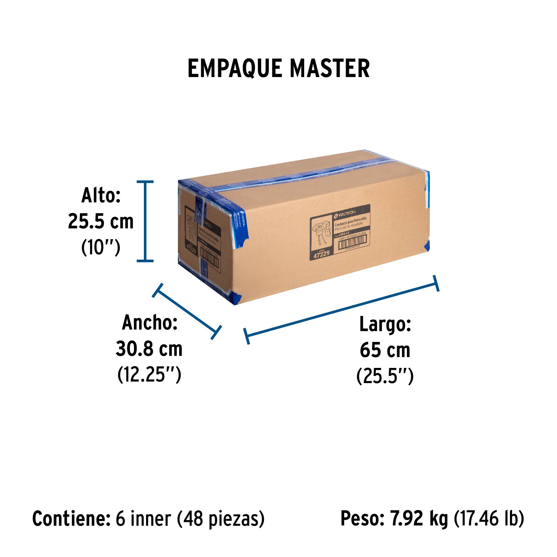 Base p/fotocelda montaje de 1/2 vuelta, tensión 110 - 220 V - Empaque
