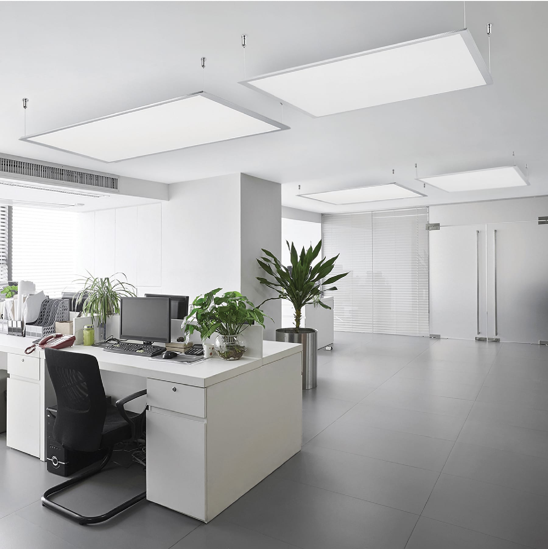 Panel LED 45W 6500K, 60x60 cm, empotrable/colgante, VOLTECK