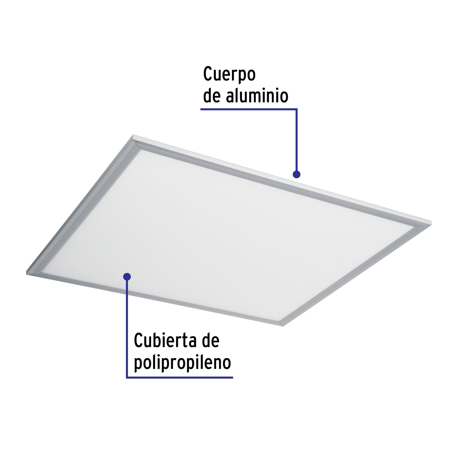 Panel LED 45W 6500K, 60x60 cm, empotrable/colgante, VOLTECK