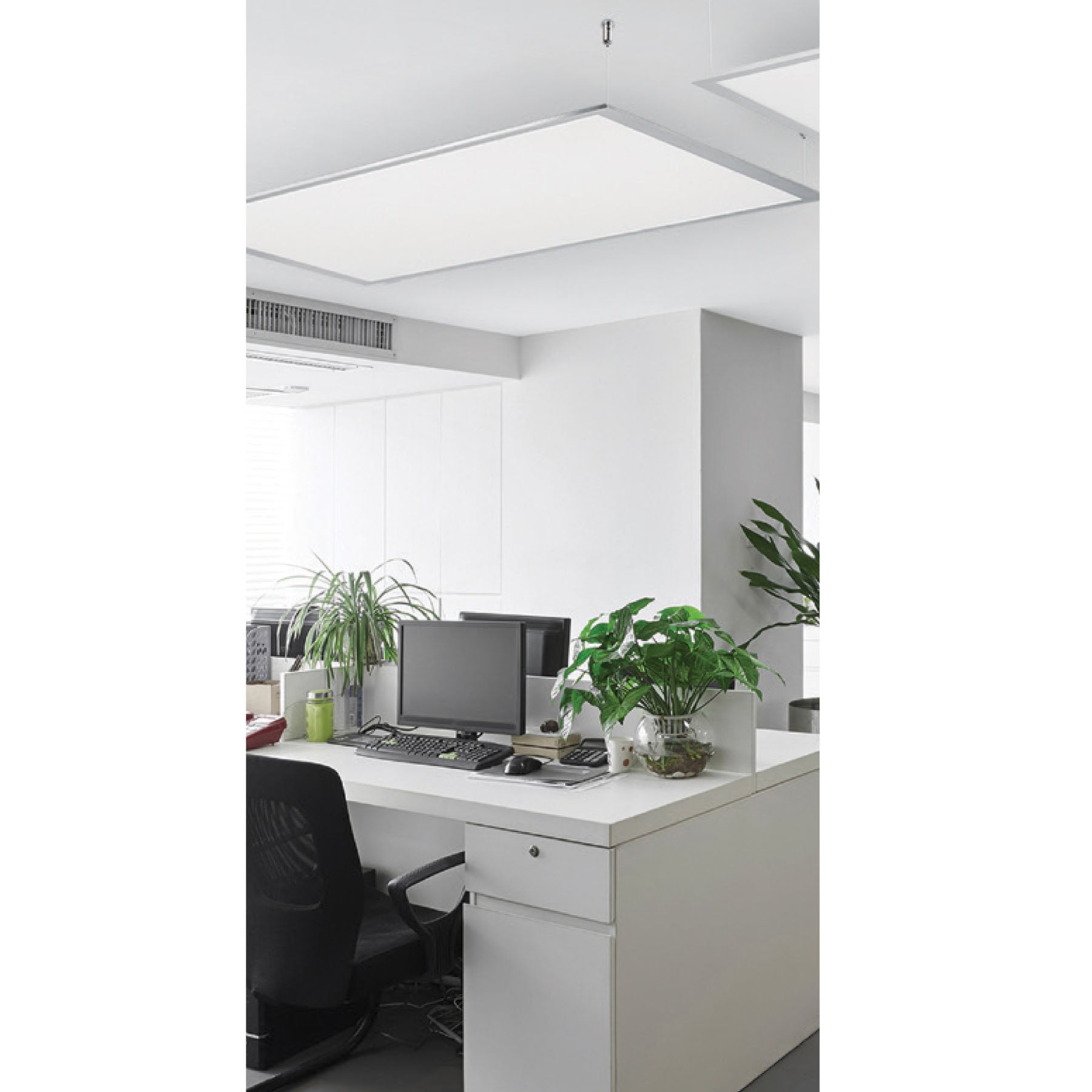 Panel LED 45W 4000K, 30x120 cm, empotrable/colgante, VOLTECK