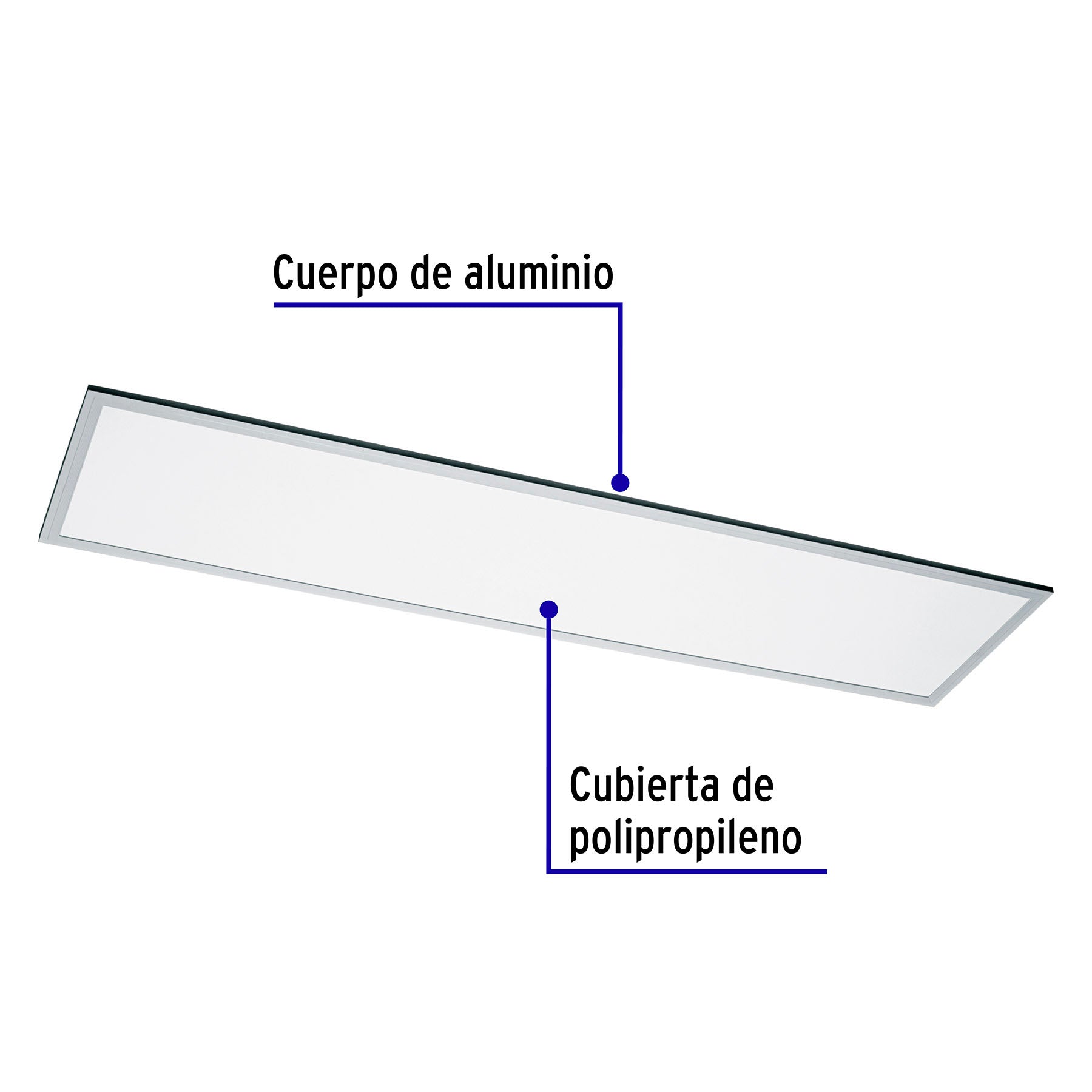 Panel LED 45W 4000K, 30x120 cm, empotrable/colgante, VOLTECK
