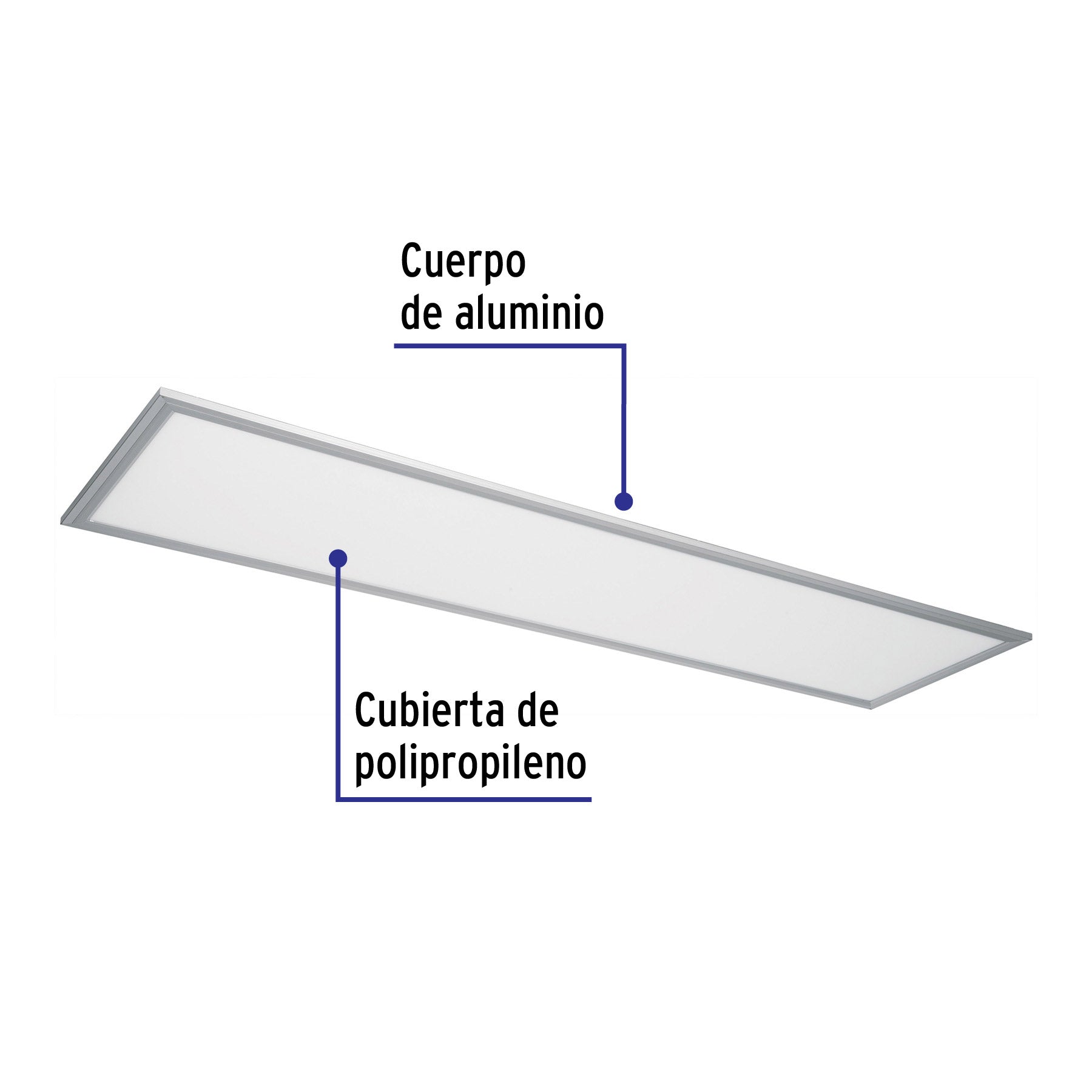 Panel LED 45W 6500K, 30x120 cm, empotrable/colgante, VOLTECK