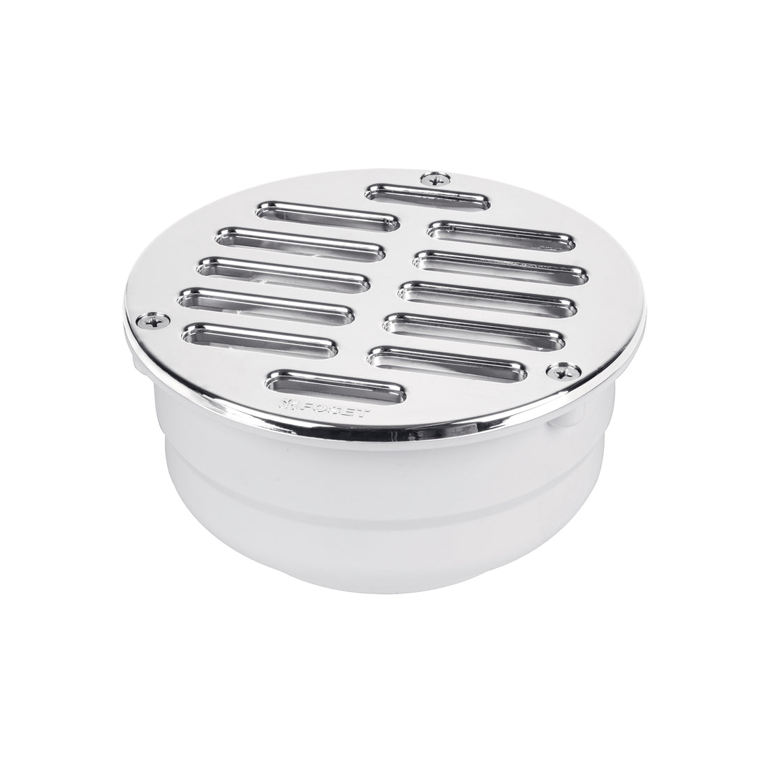 Coladera 5" universal,ABS,rejilla cromada 3 tornillos, FOSET