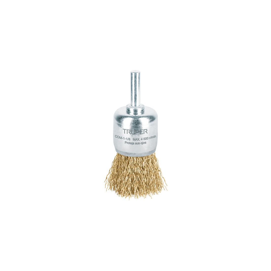 Carda tipo brocha 1-1/8" alambre grueso para taladro, TRUPER