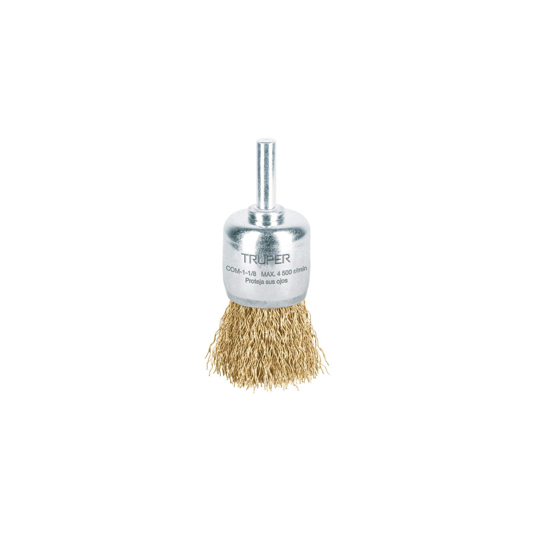 Carda tipo brocha 1-1/8" alambre grueso para taladro, TRUPER