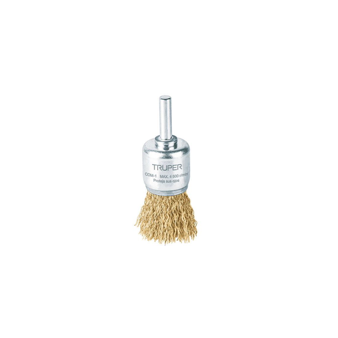 Carda tipo brocha 1" alambre grueso para taladro, TRUPER