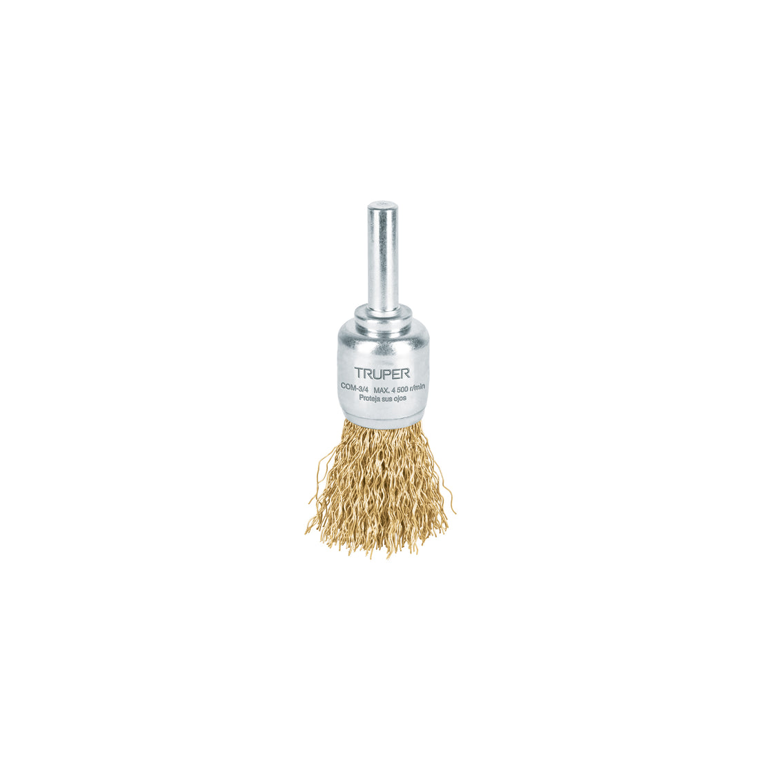 Carda tipo brocha 3/4" alambre grueso para taladro, TRUPER