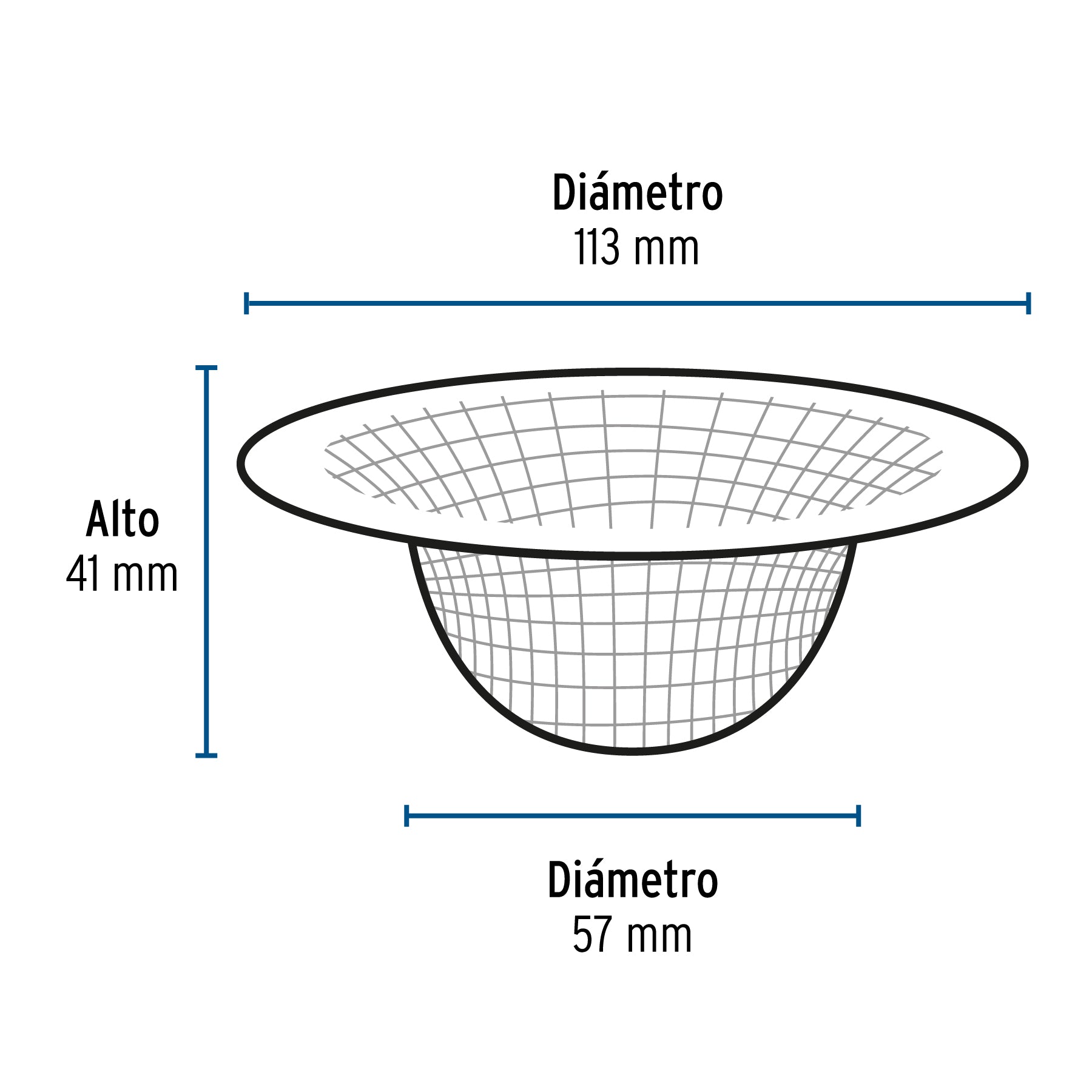 Canastilla malla 3/4" inox para fregadero, FOSET