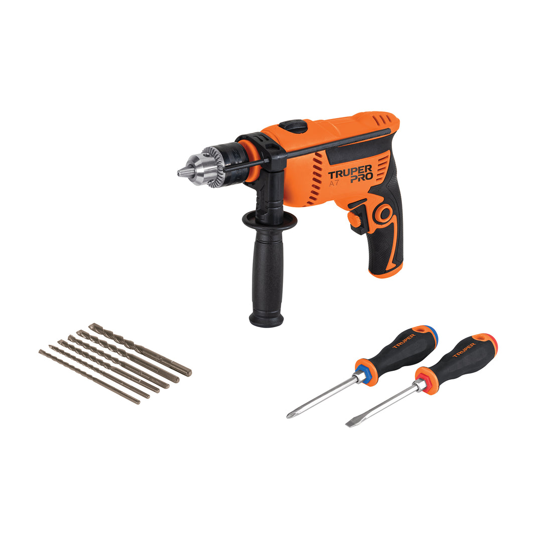 Combo rotomartillo 1/2' 650W, 6 brocas y 2 desarmadores, PRO