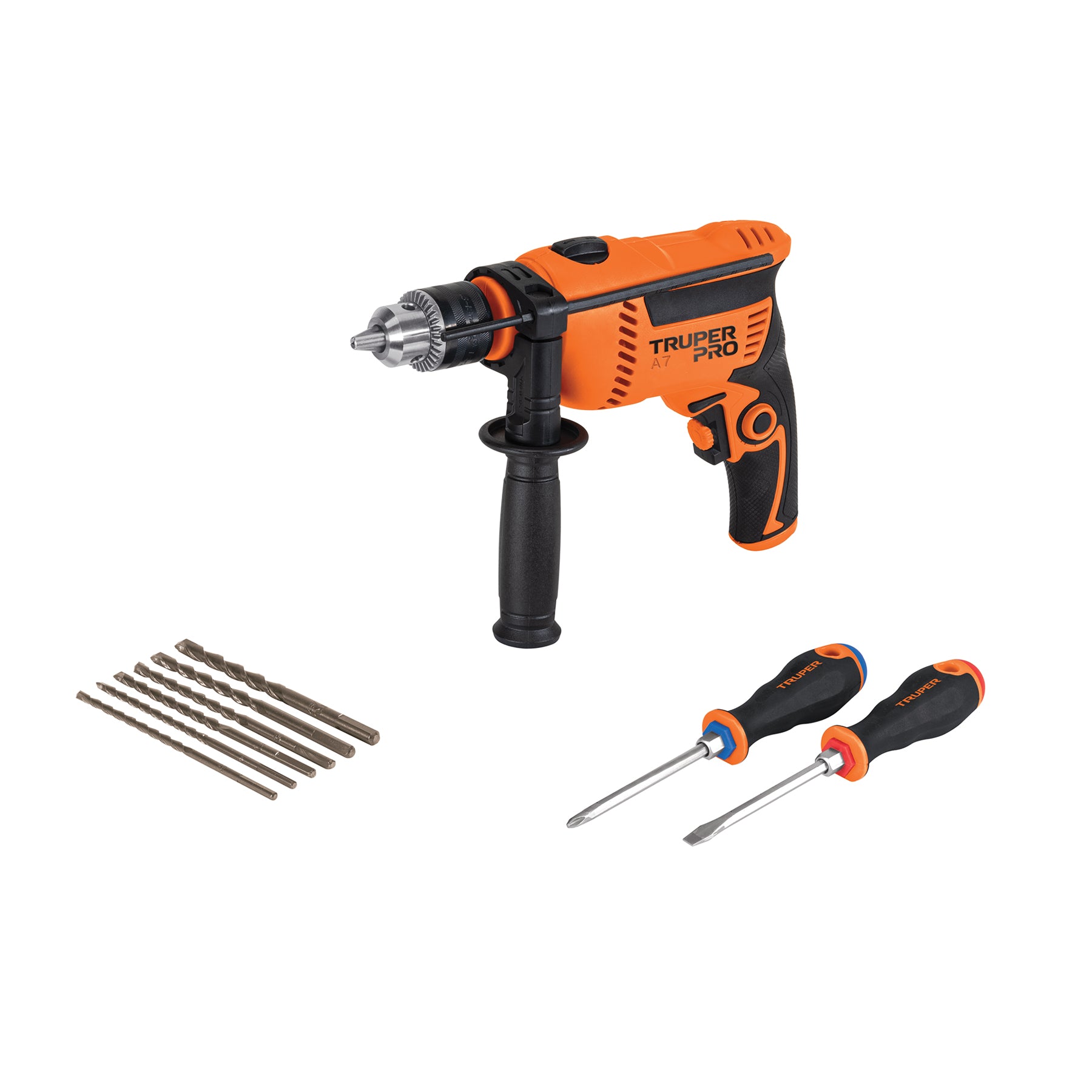 Combo rotomartillo 1/2' 650W, 6 brocas y 2 desarmadores, PRO