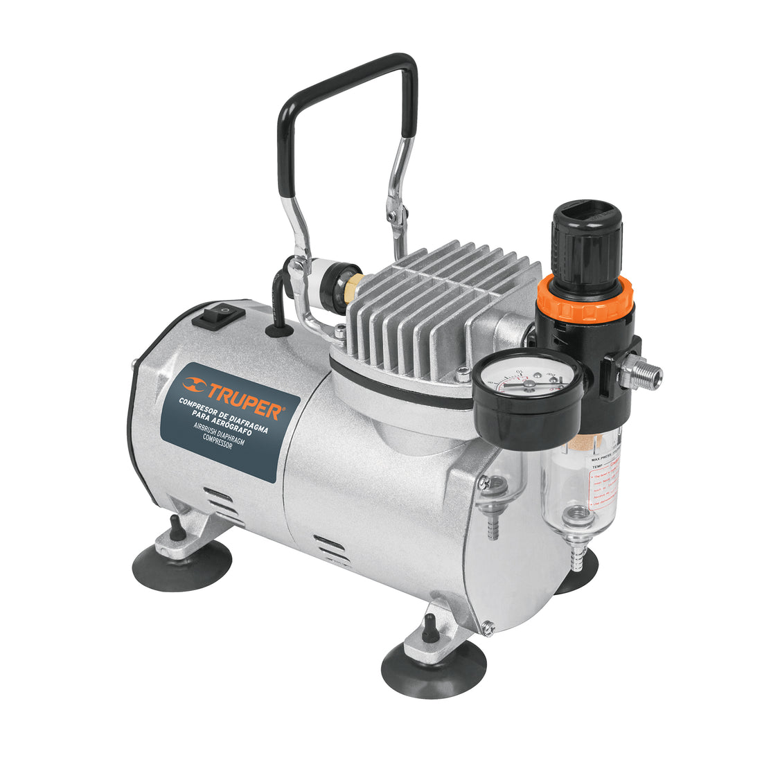 Compresor libre de aceite, para aerografo,1/5HP,127V, TRUPER