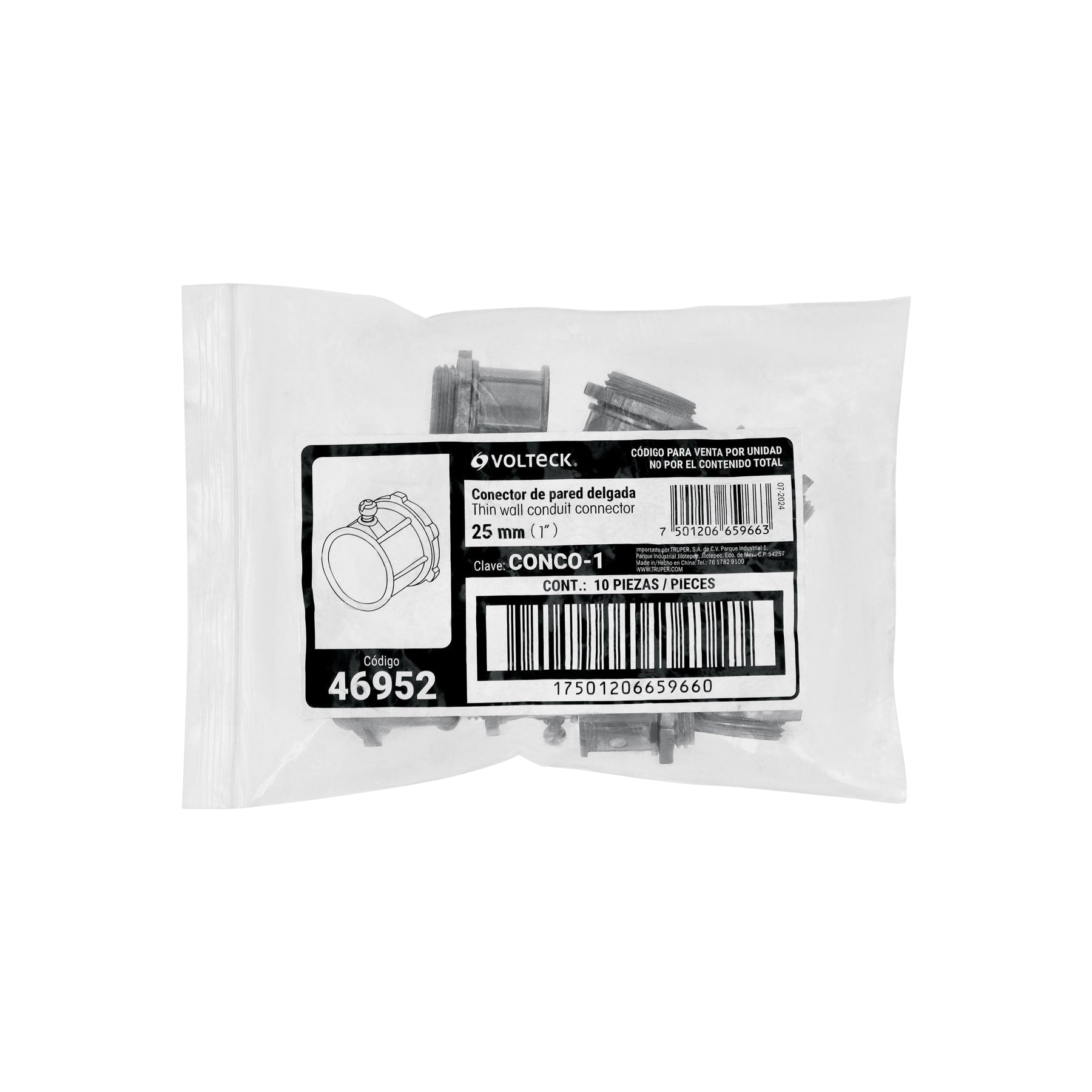 Conector conduit 1", VOLTECK