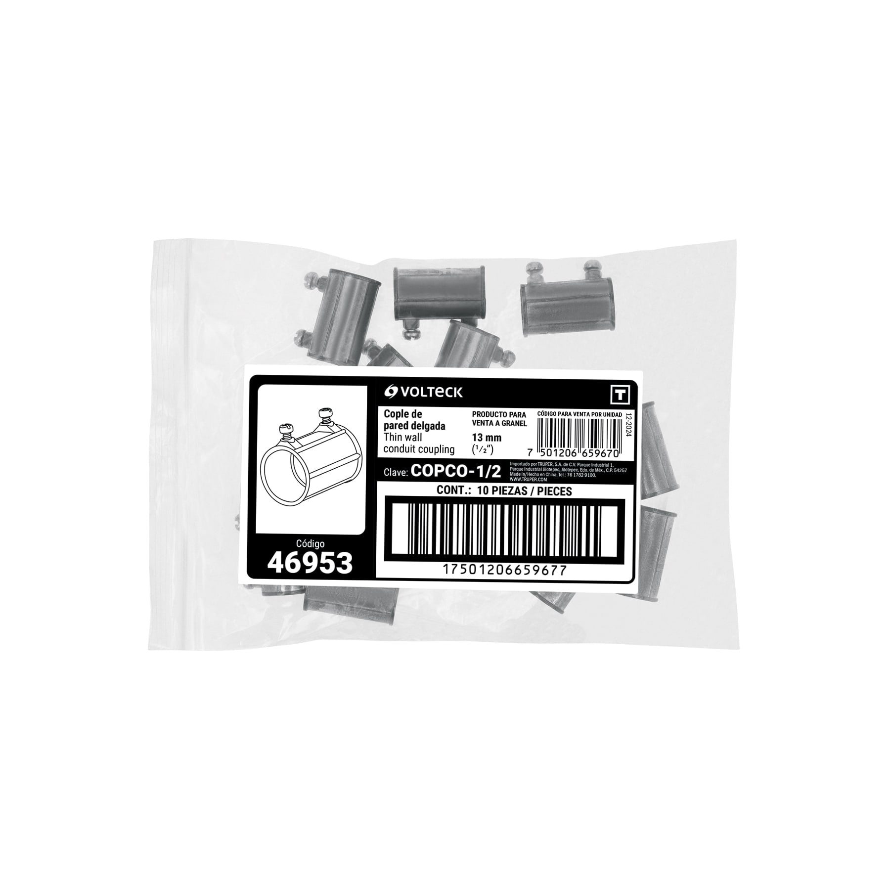 Cople conduit 1/2", VOLTECK