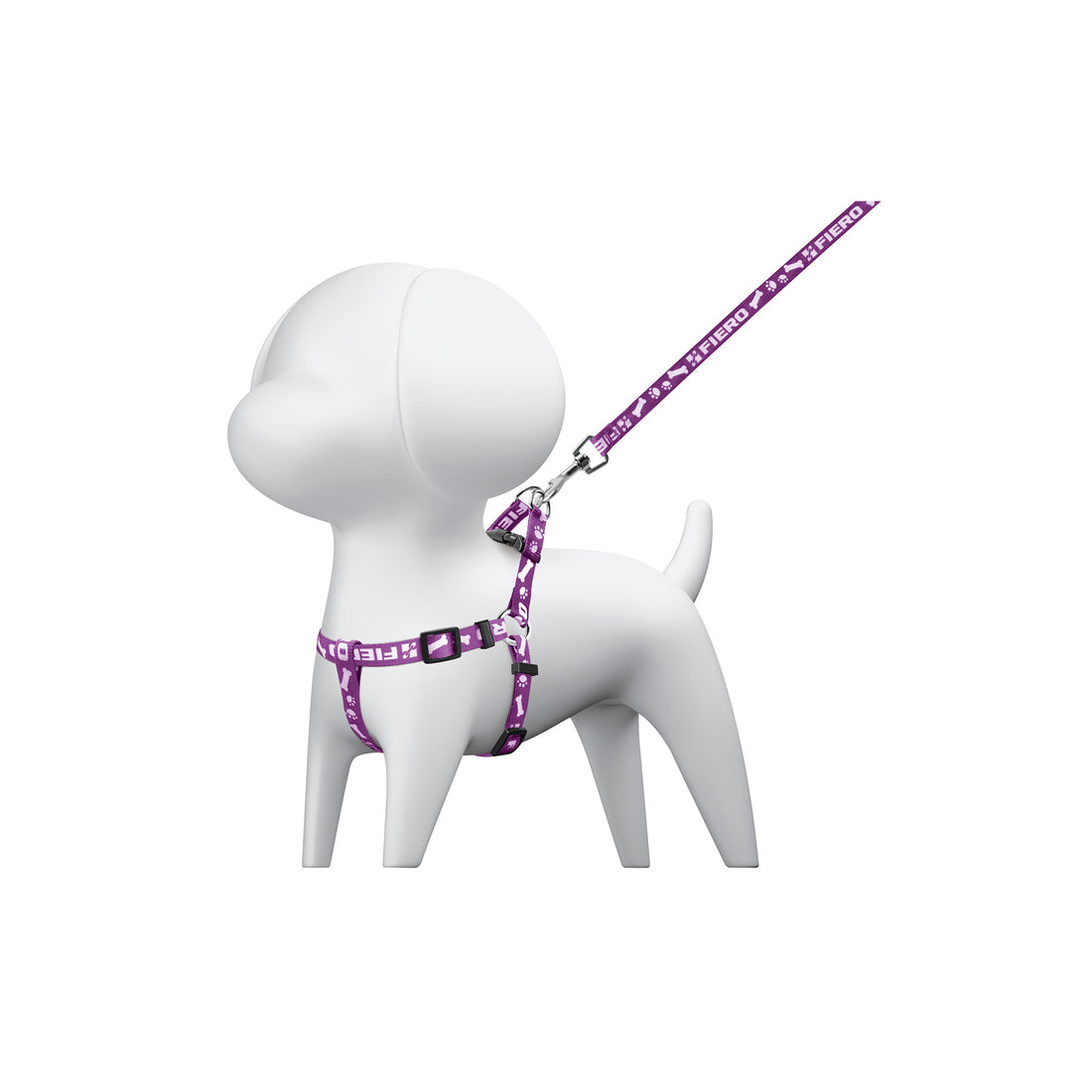 Correa con pechera para perro, 1 cm ancho, FIERO