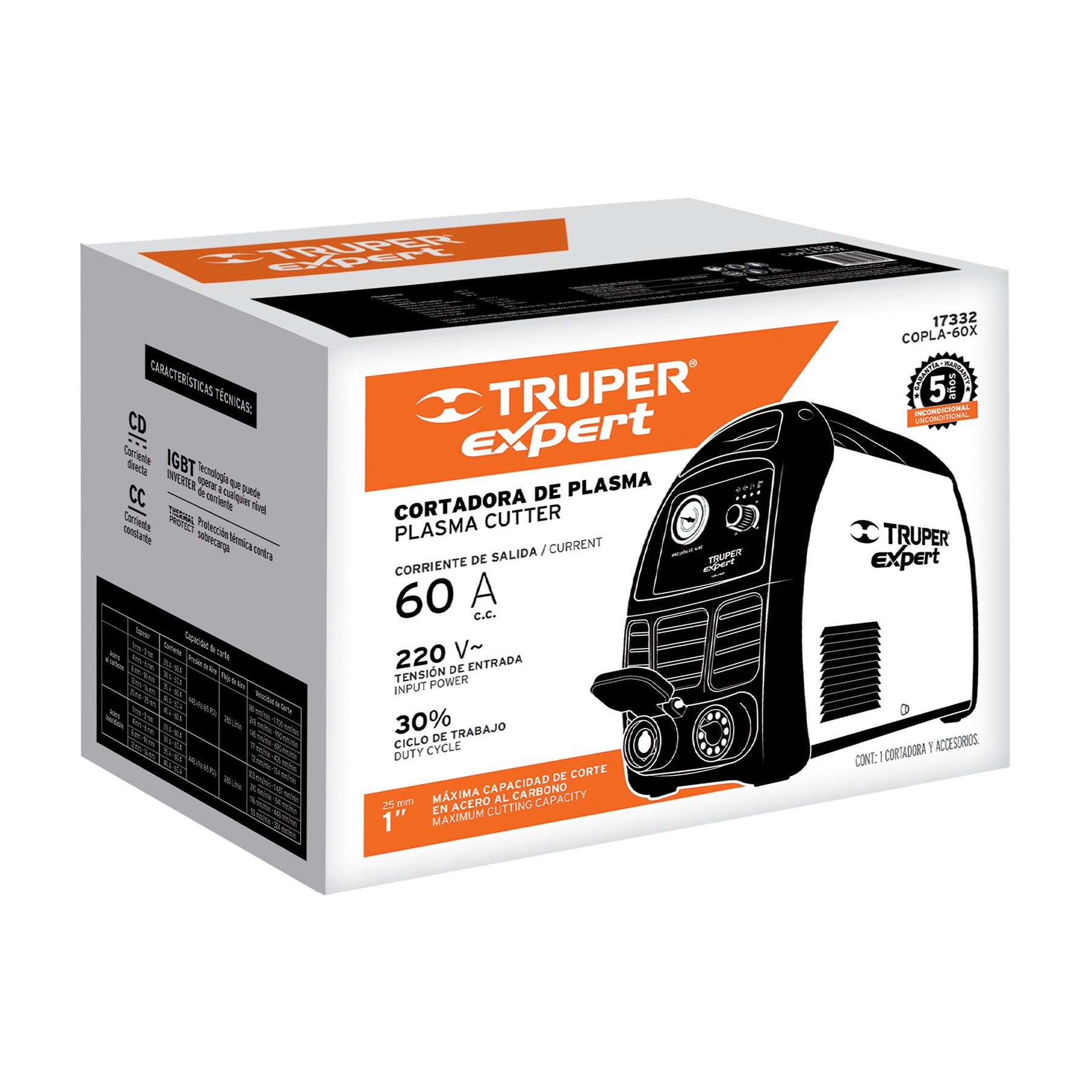 Cortadora de plasma de 60 A, TRUPER EXPERT