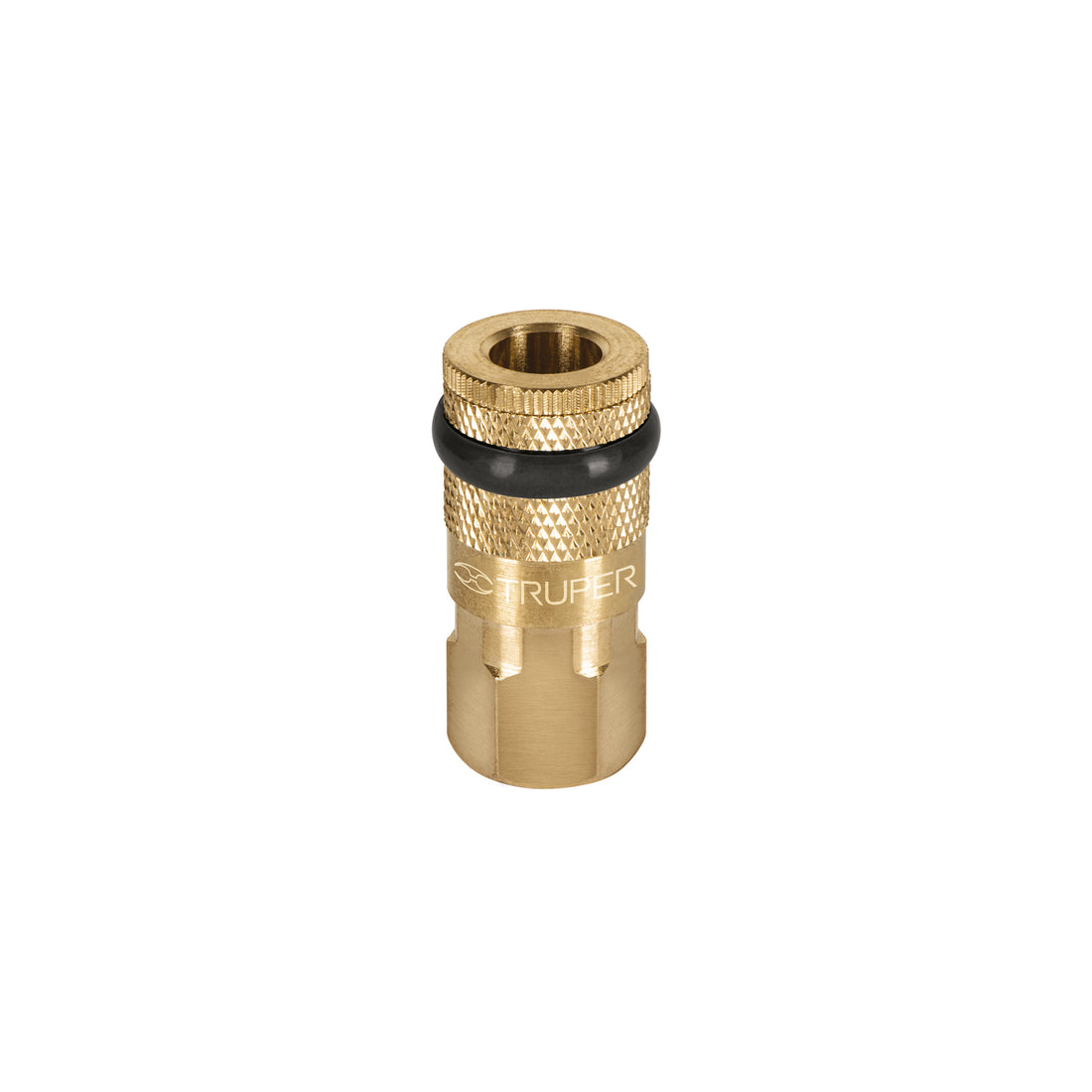Cople rápido de latón, hembra, cuerda 1/4" NPT, TRUPER