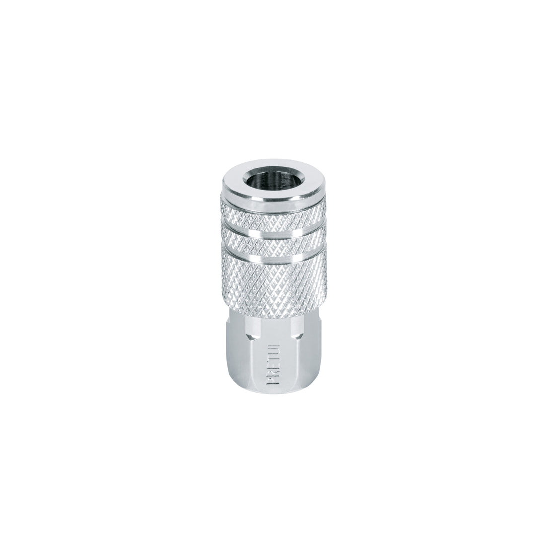 Cople rápido de acero, hembra, cuerda 1/4" NPT, PRETUL