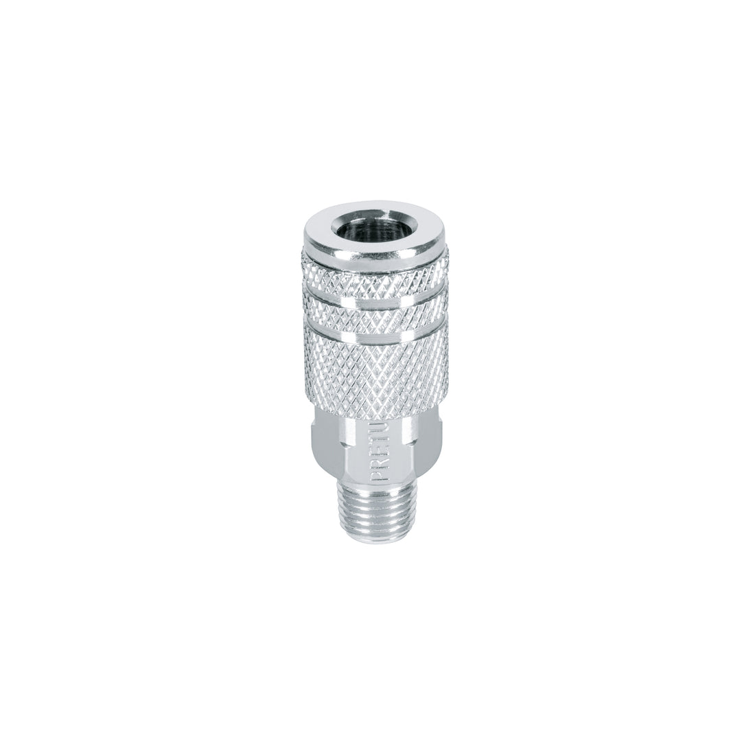 Cople rápido de acero, macho, cuerda 1/4" NPT, PRETUL