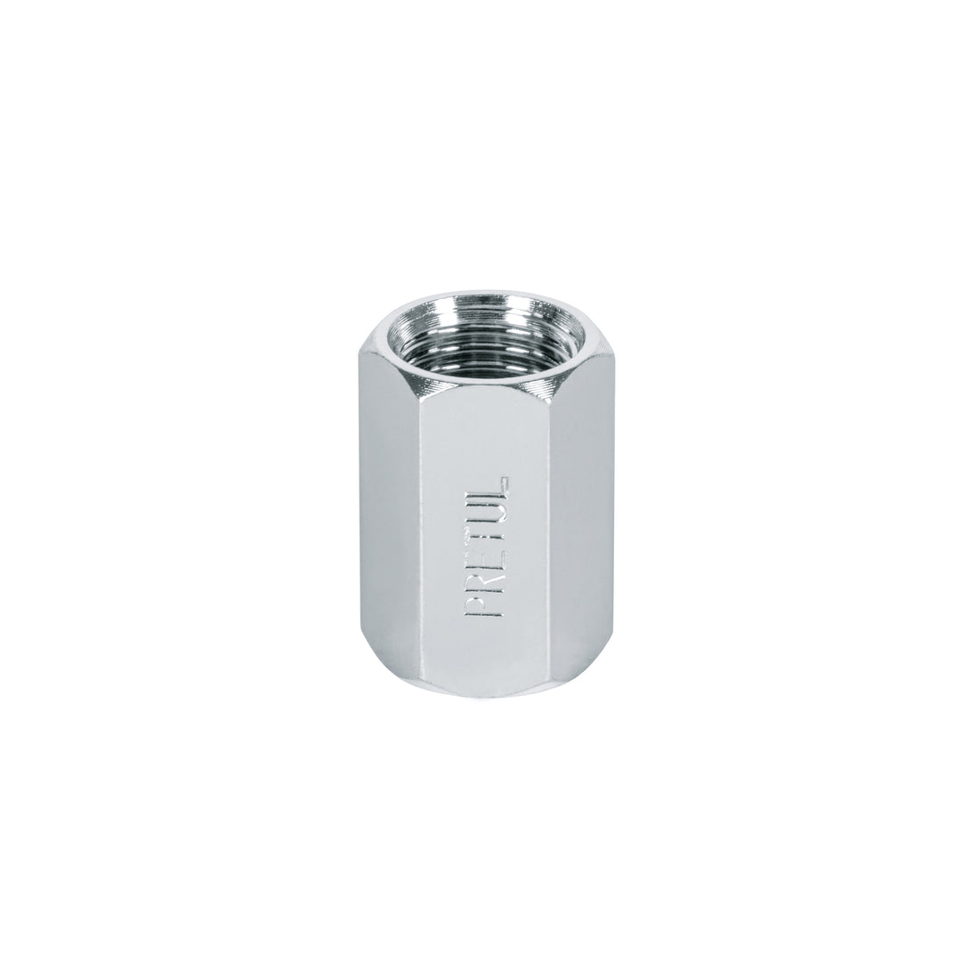 Cople de acero, hembra-hembra, cuerda 1/4" NPT, PRETUL