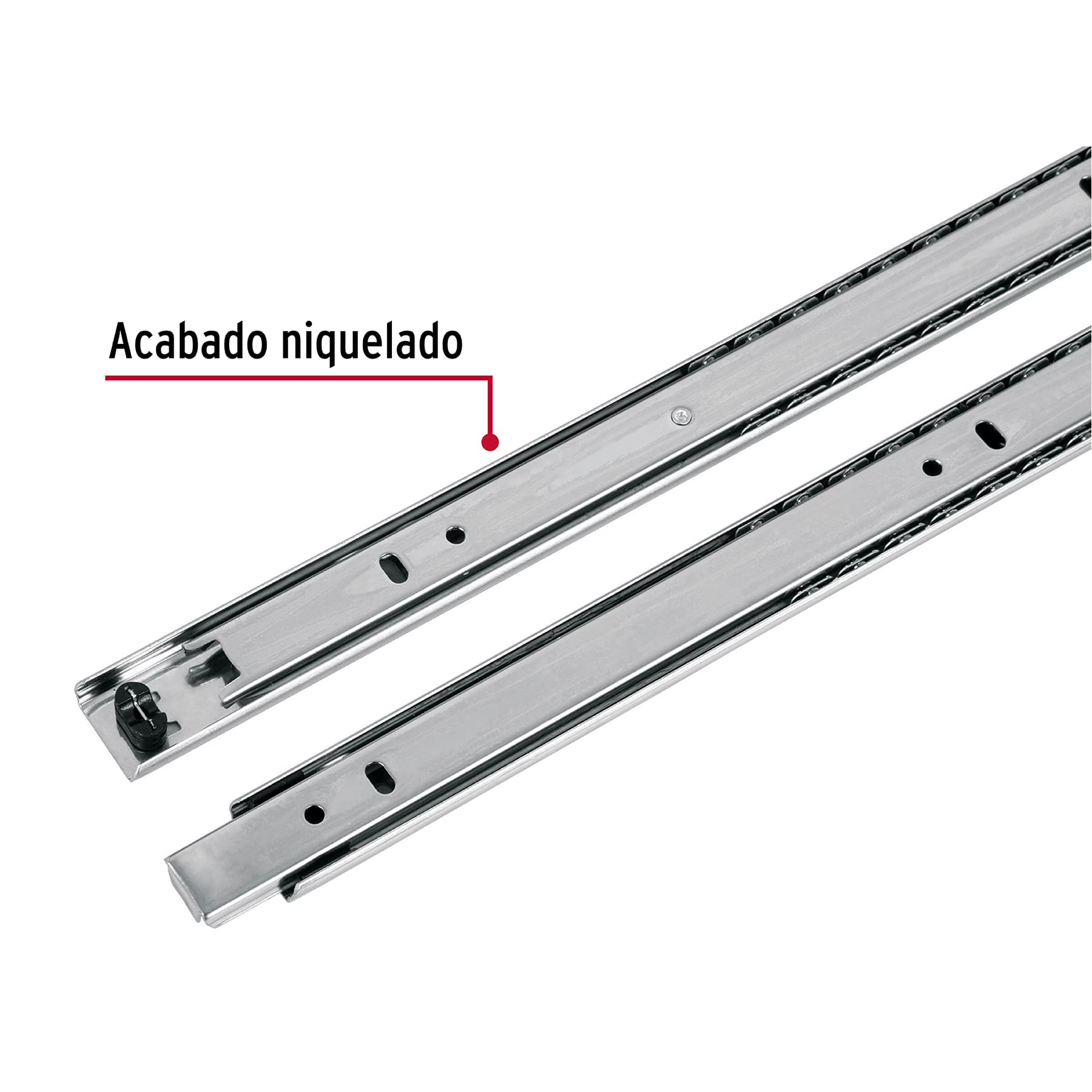 Bolsa con 2 correderas extensión 50 cm p/cajón, ancho 2.5 cm